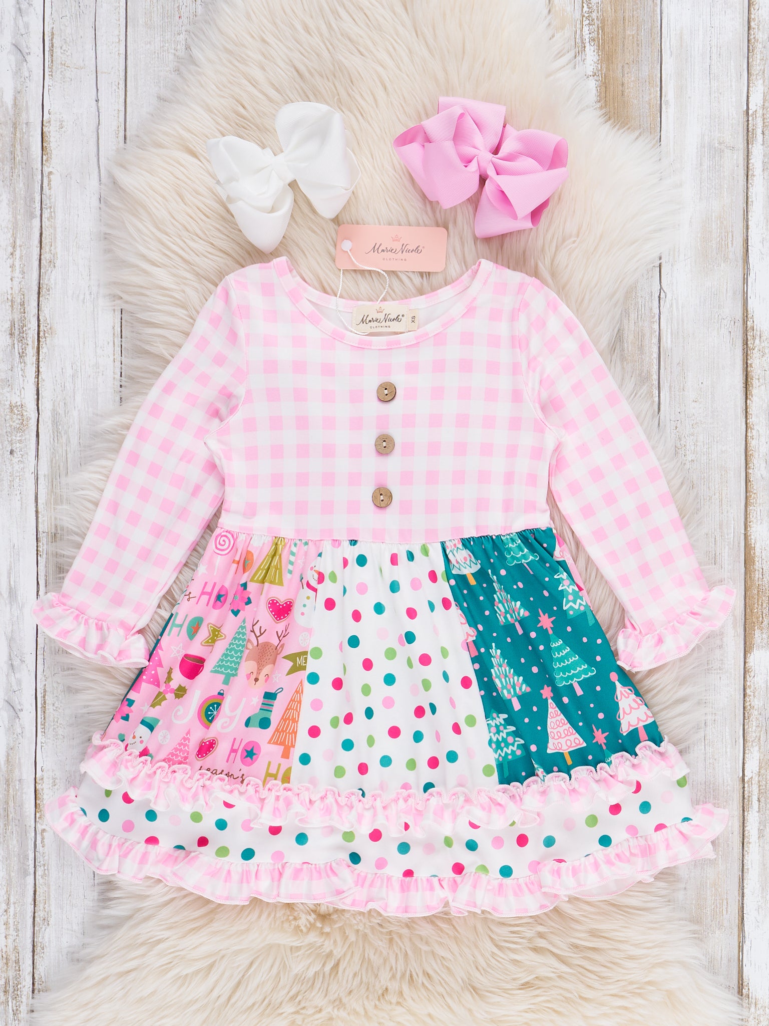 Gingham Wonderful Christmas Time Dress