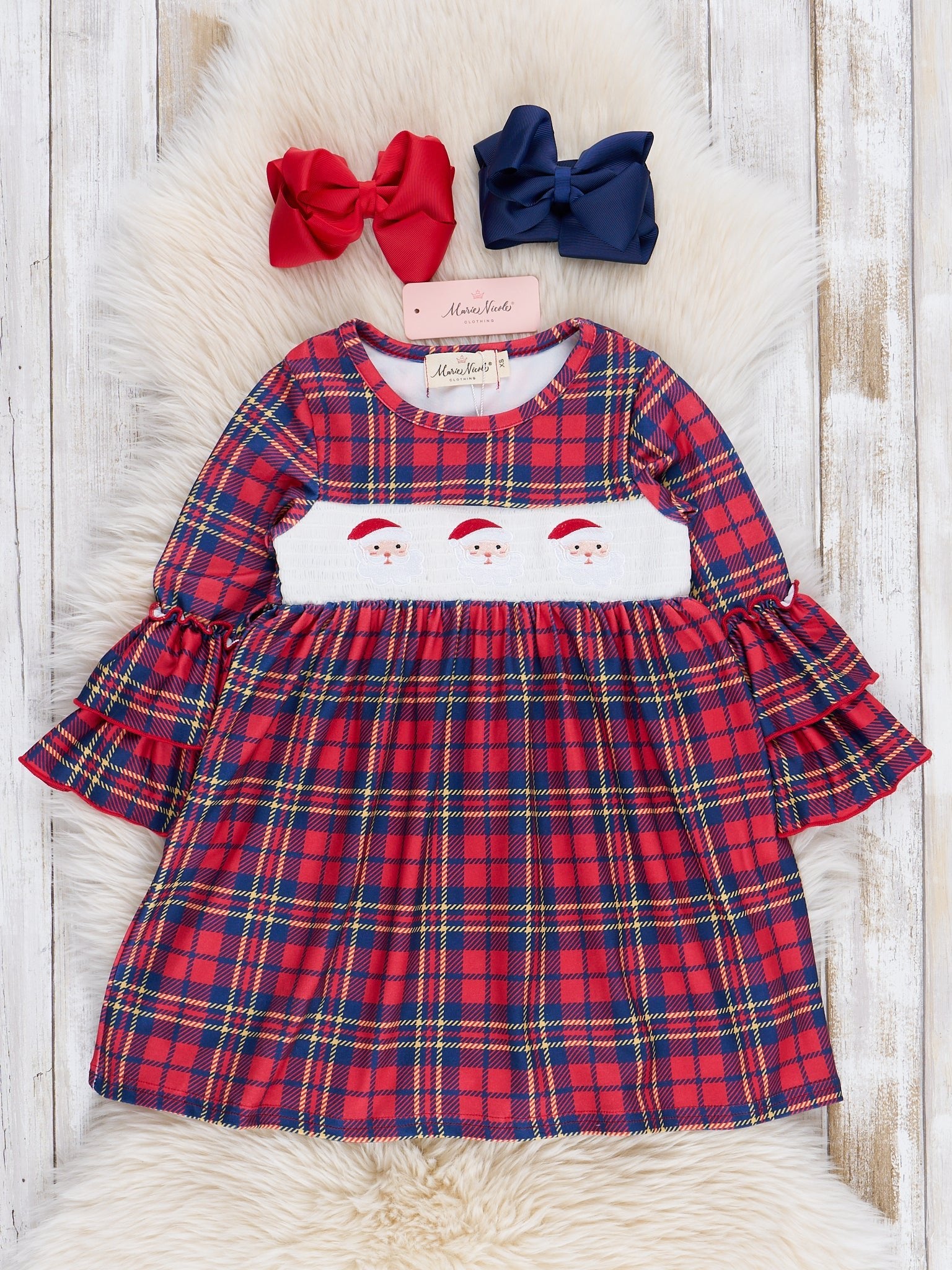 marie nicole christmas dress Swiss Dot Overlay Christmas Tree Dress