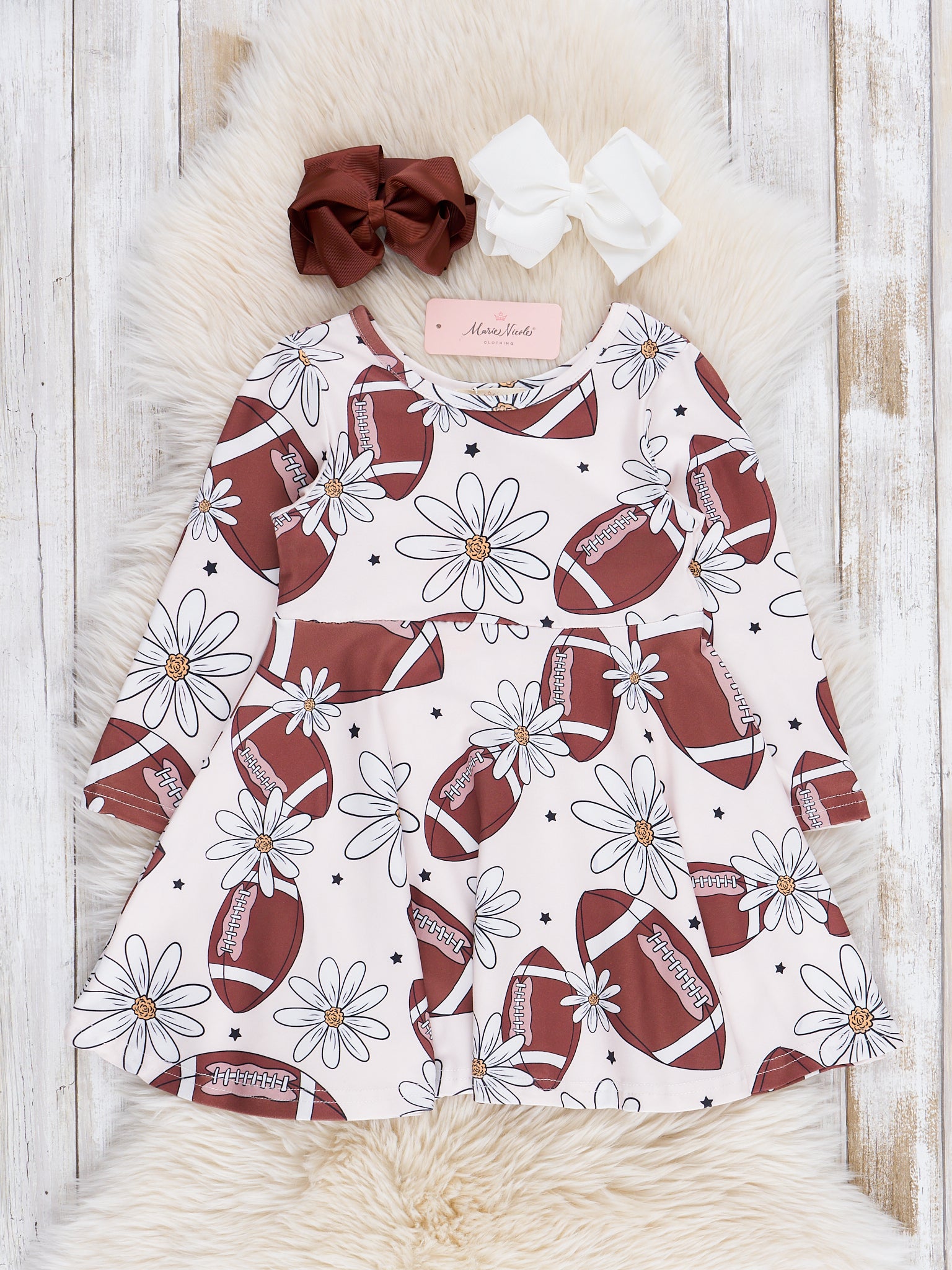 Football & Daisies Swing Dress - Marie Nicole Clothing