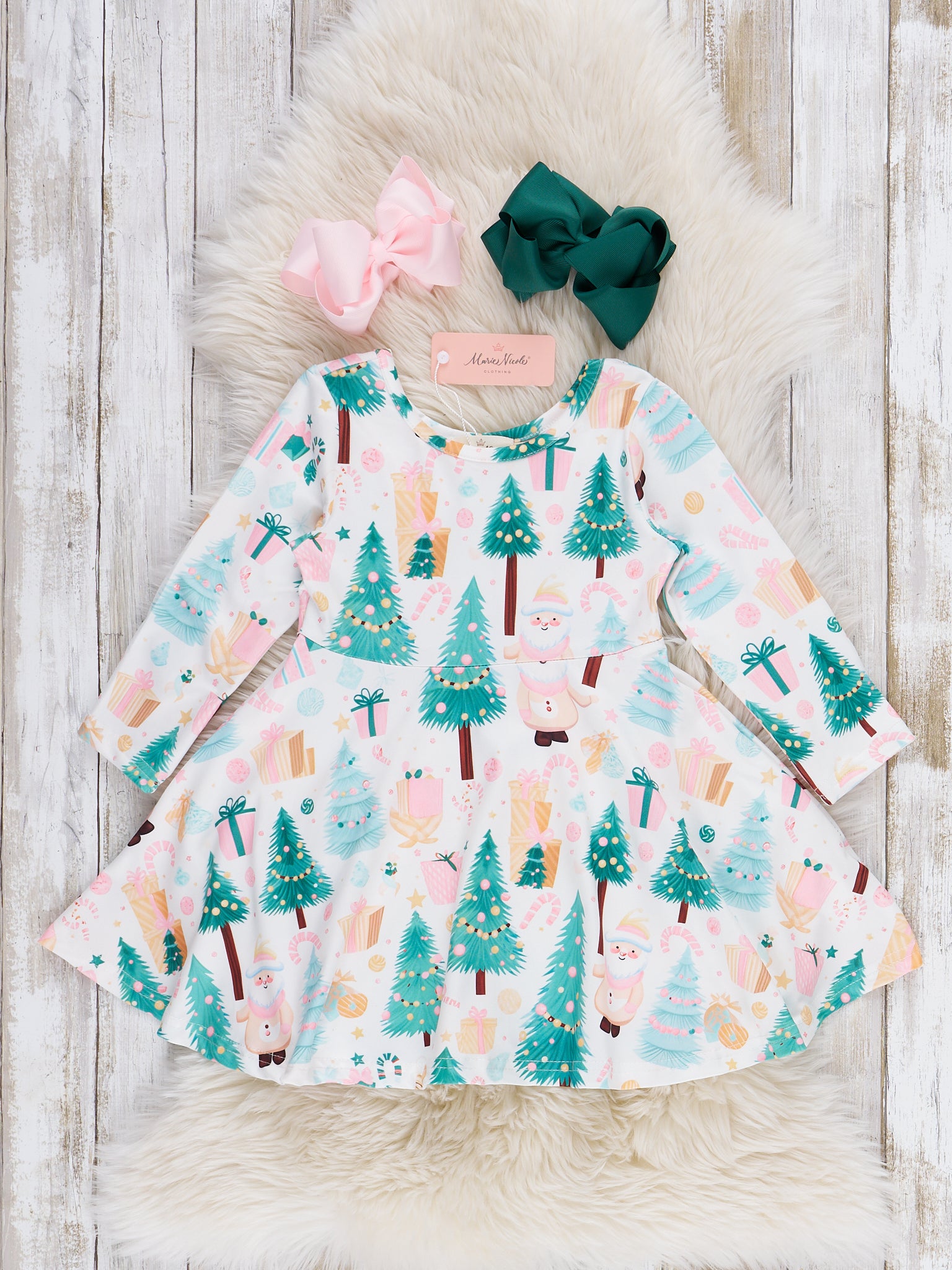 Festive Forest Swing Dress - Marie Nicole Clothing XS(18/24 mos) Festive Forest Swing Dress - Marie Nicole Clothing XS(18/24 mos)
