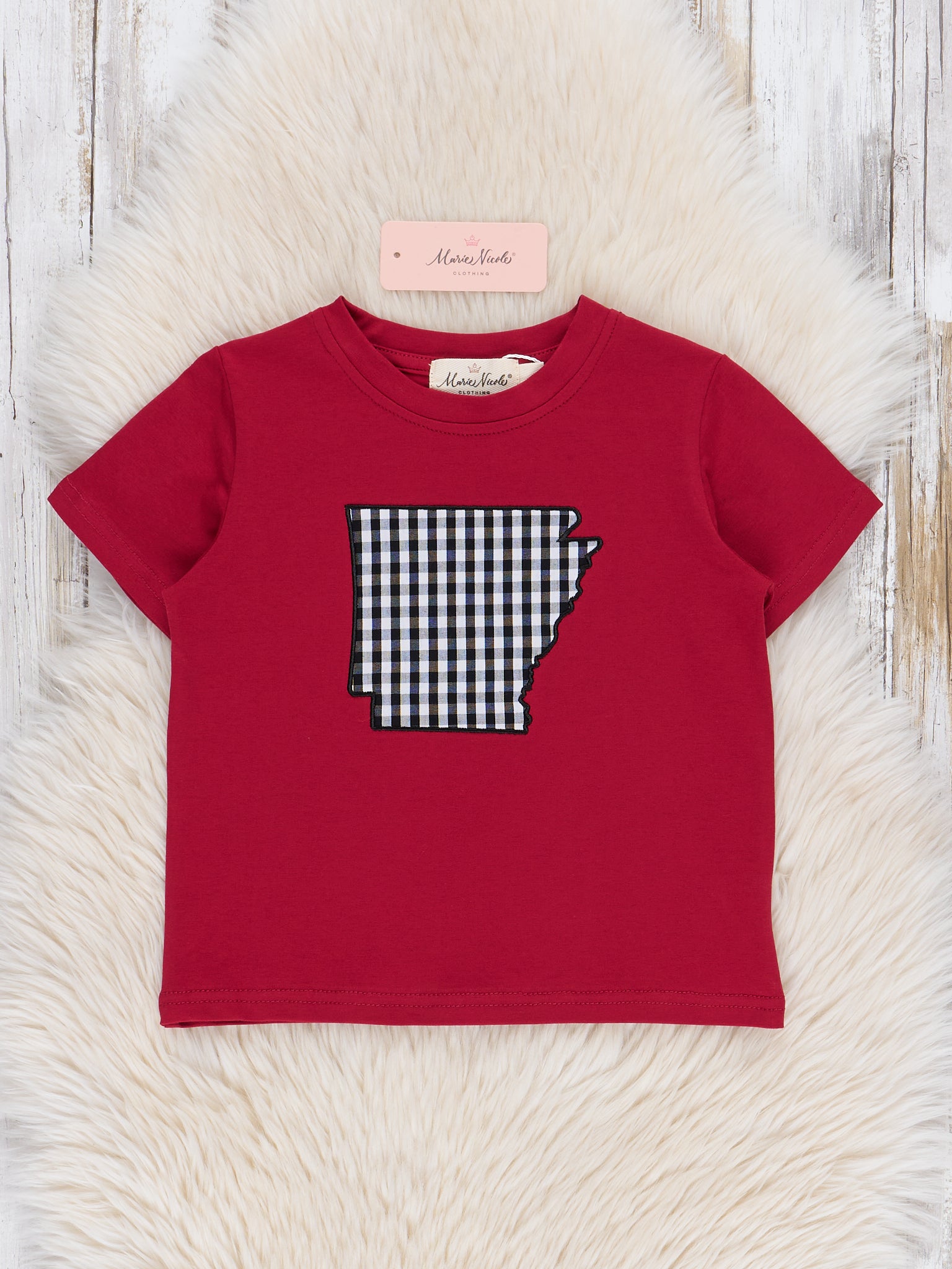 Arkansas Embroidered Gingham Shirt - Marie Nicole Clothing