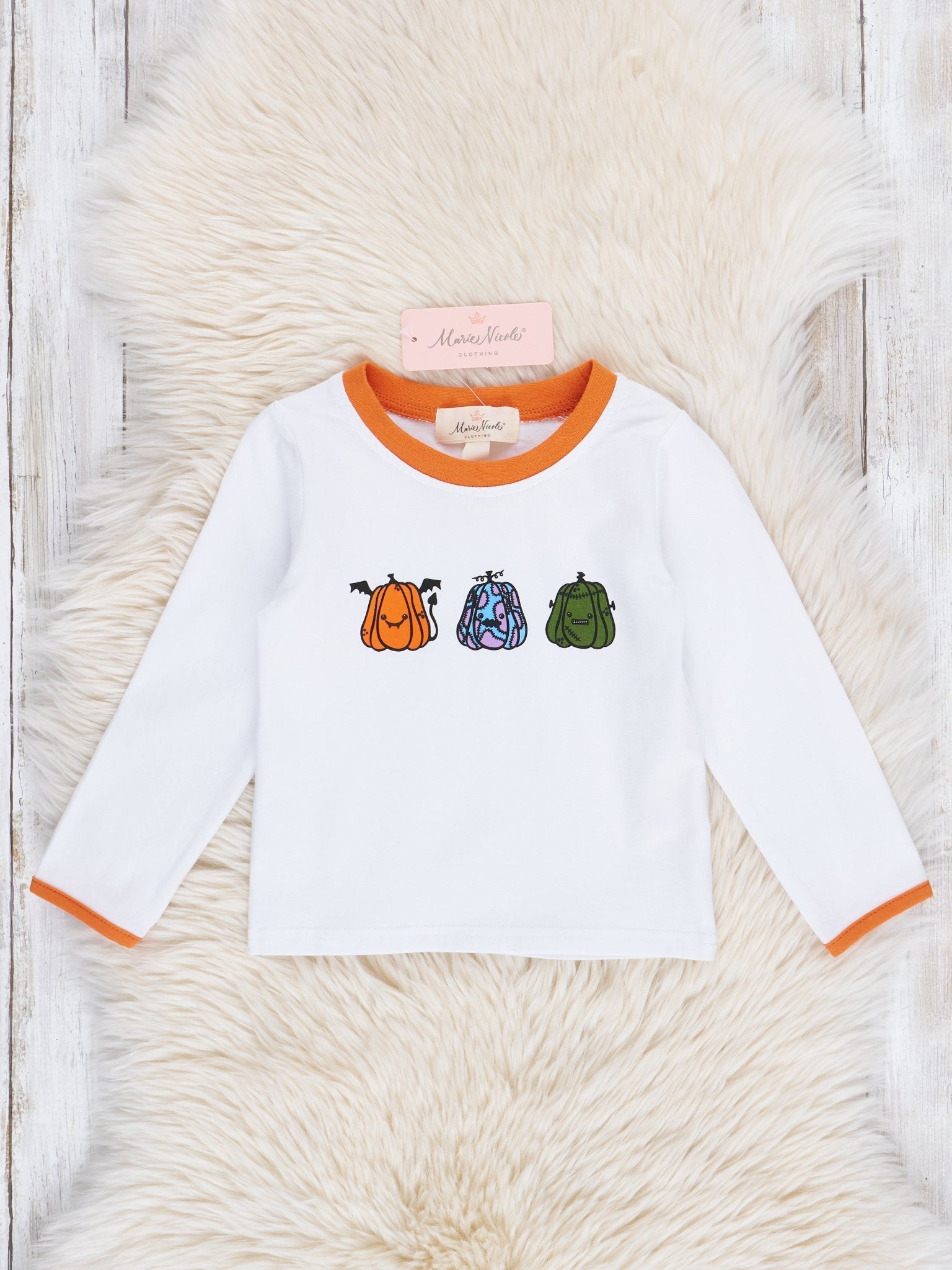 White Spooky Nights Shirt - Marie Nicole Clothing
