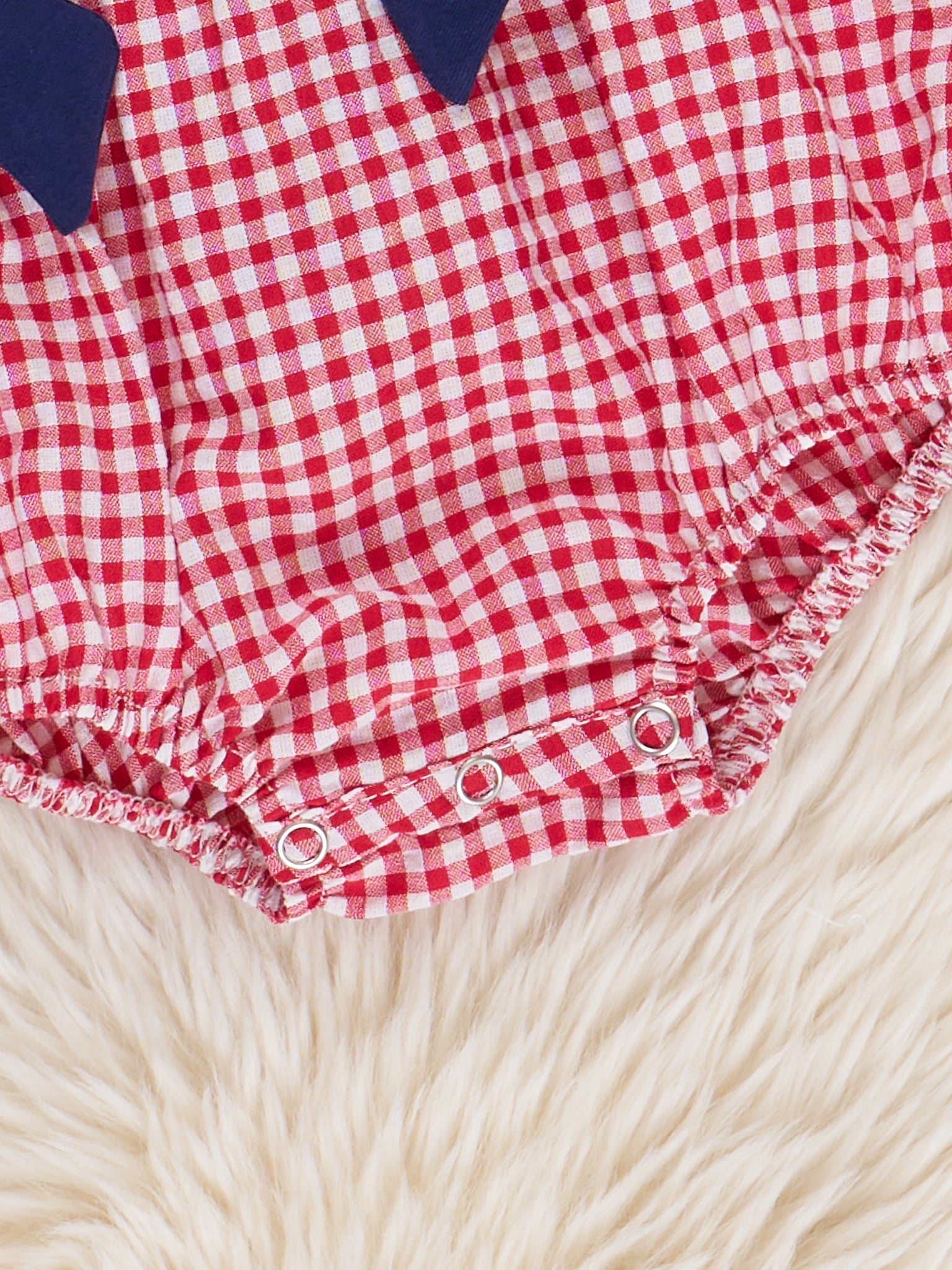 Mississippi Smocked Gingham Bubble Romper - Marie Nicole Clothing