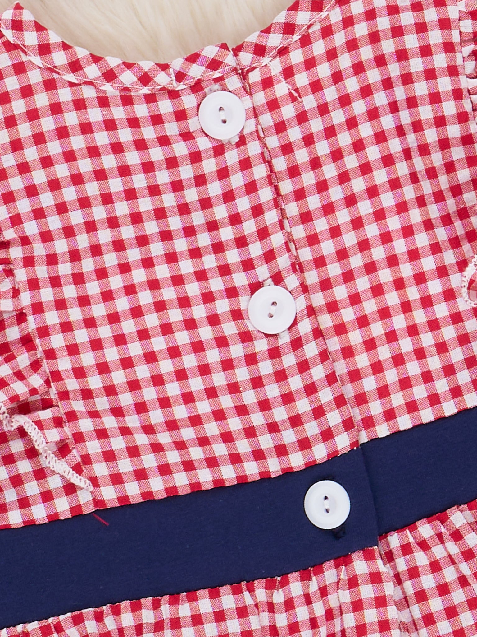 Mississippi Smocked Gingham Bubble Romper - Marie Nicole Clothing