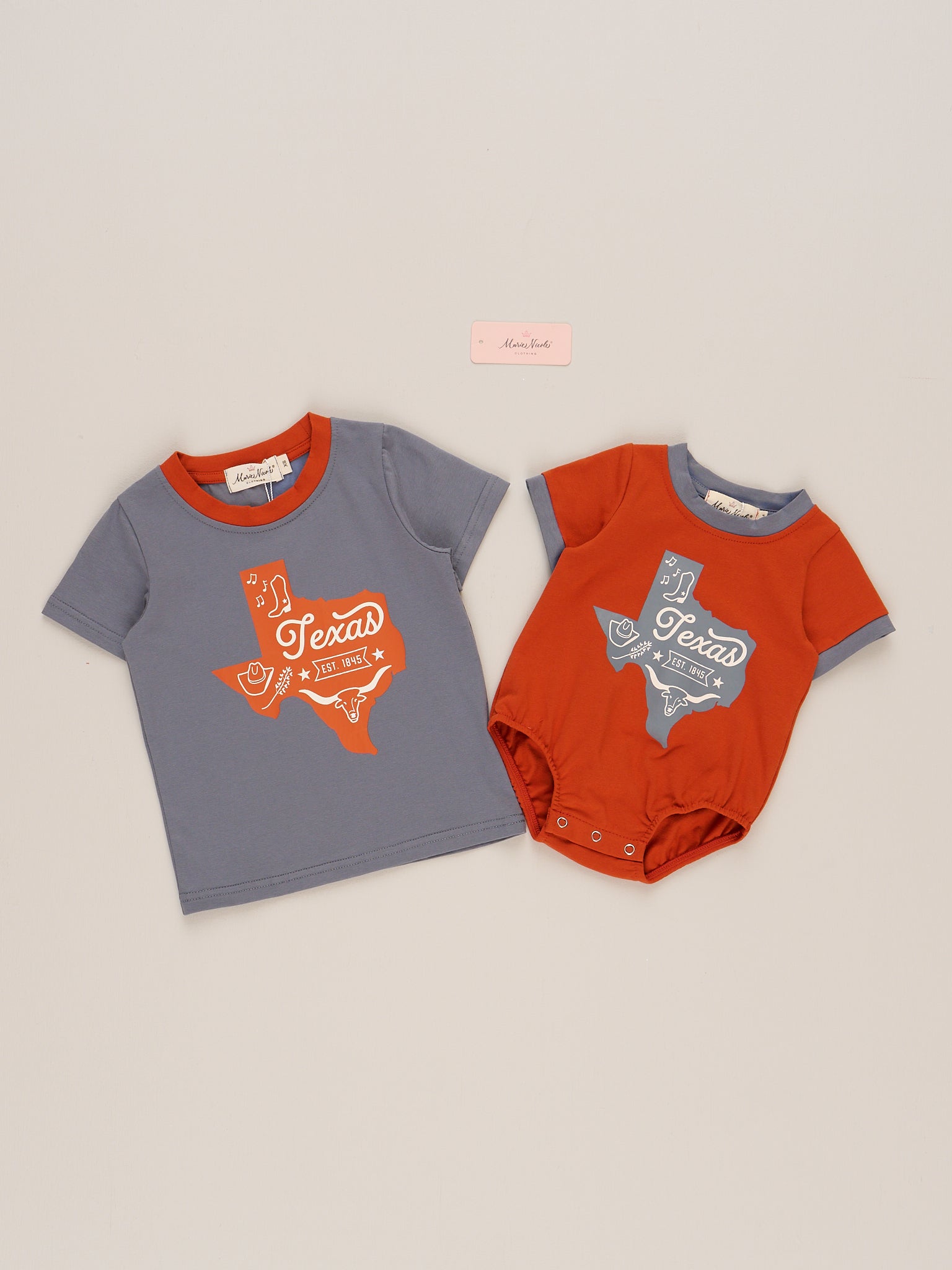State of Texas Graphic Bubble Romper - Marie Nicole Clothing