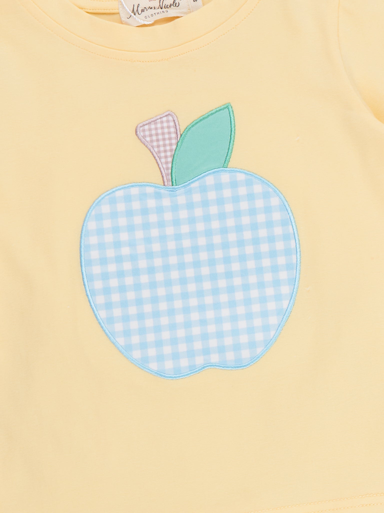 Apple Gingham Embroidered Outfit - Marie Nicole Clothing
