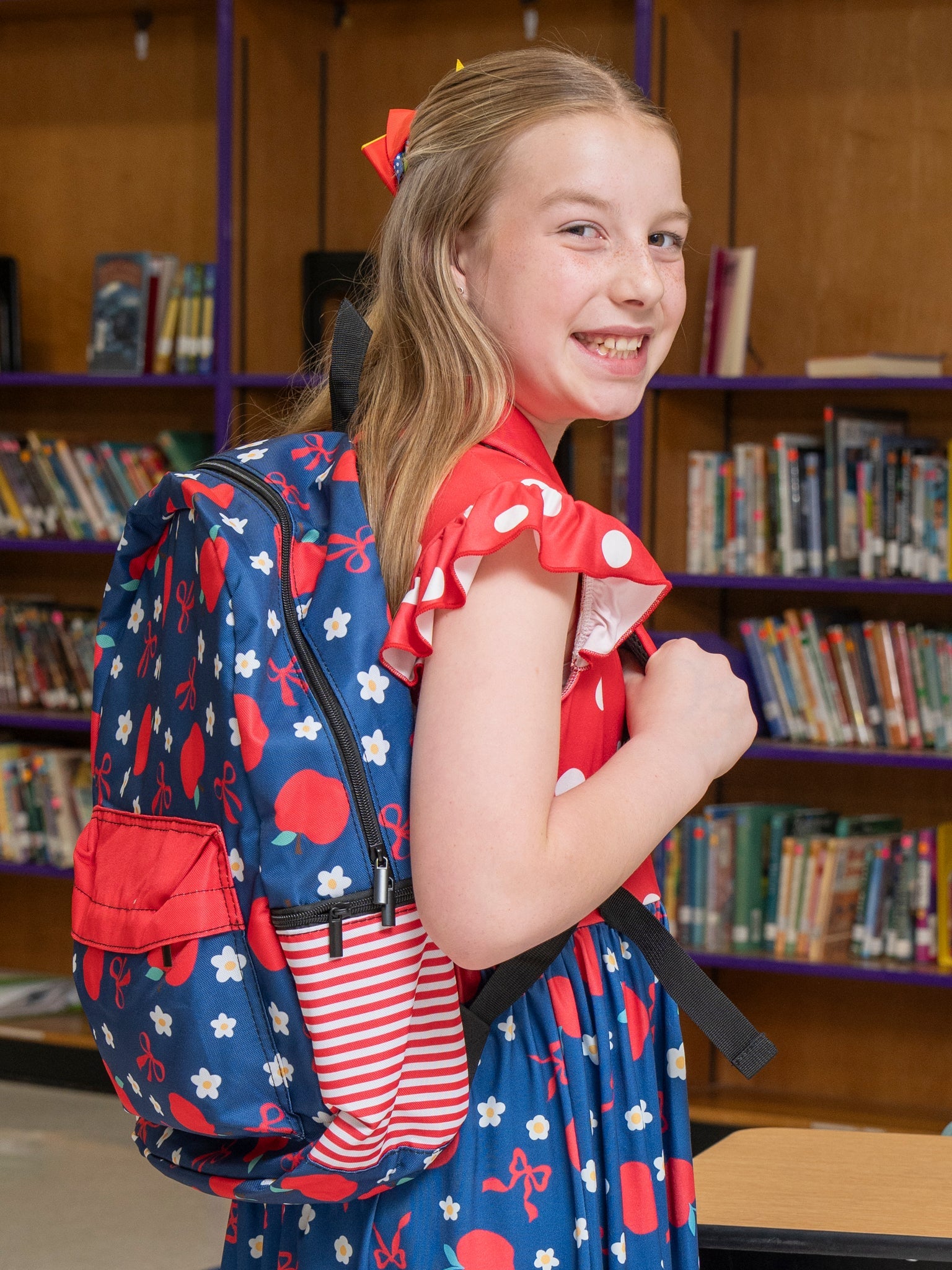 Apples & Bows Backpack - Marie Nicole Clothing
