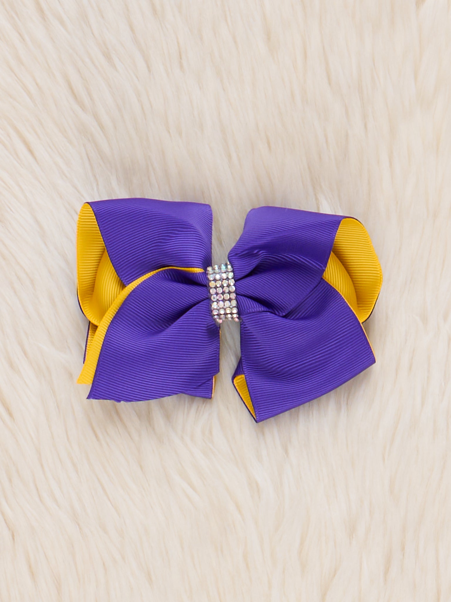 Rhinestone Collegiate Team Bow - 5 Inch - Marie Nicole Clothing