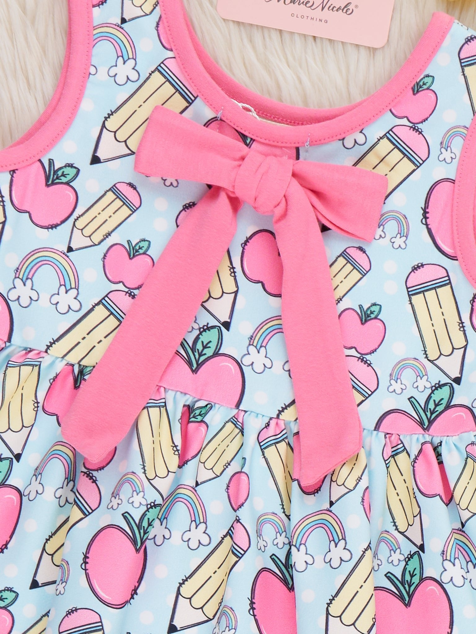Creative Apples & Pencils Dress - Marie Nicole Clothing