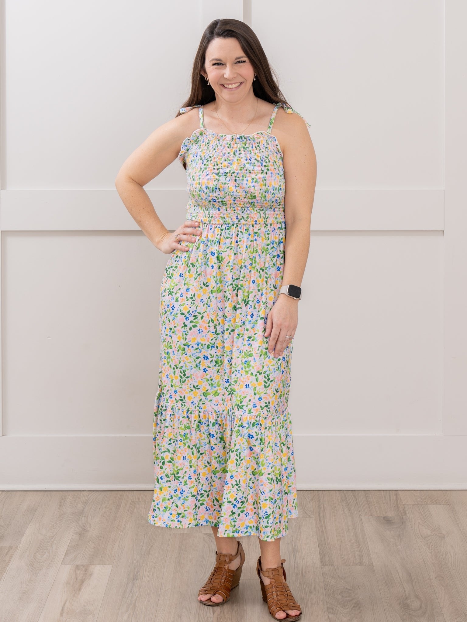mom and me smocked dresses Mommy Vacay Ready Top Dress Adult Size, SMALL its designed for comfort and style during everyday moments together Mom & Me Flowerfield Twirl