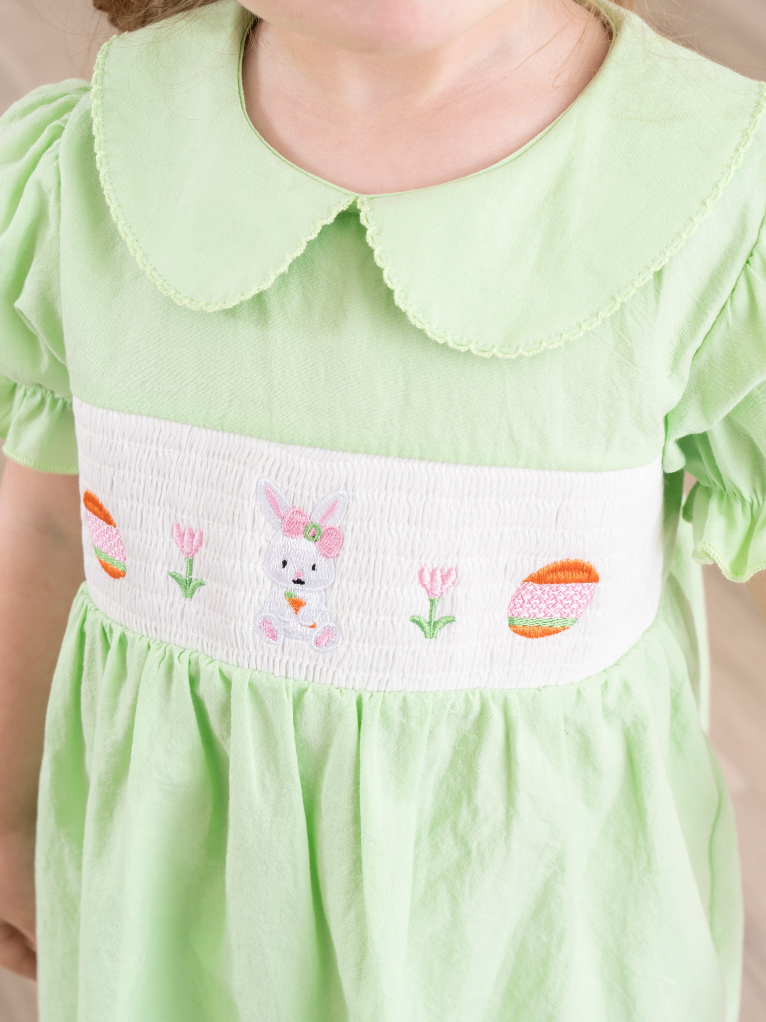 Soft Green Smocked Easter Dress - Marie Nicole Clothing Soft Green Smocked Easter Dress - Marie Nicole Clothing