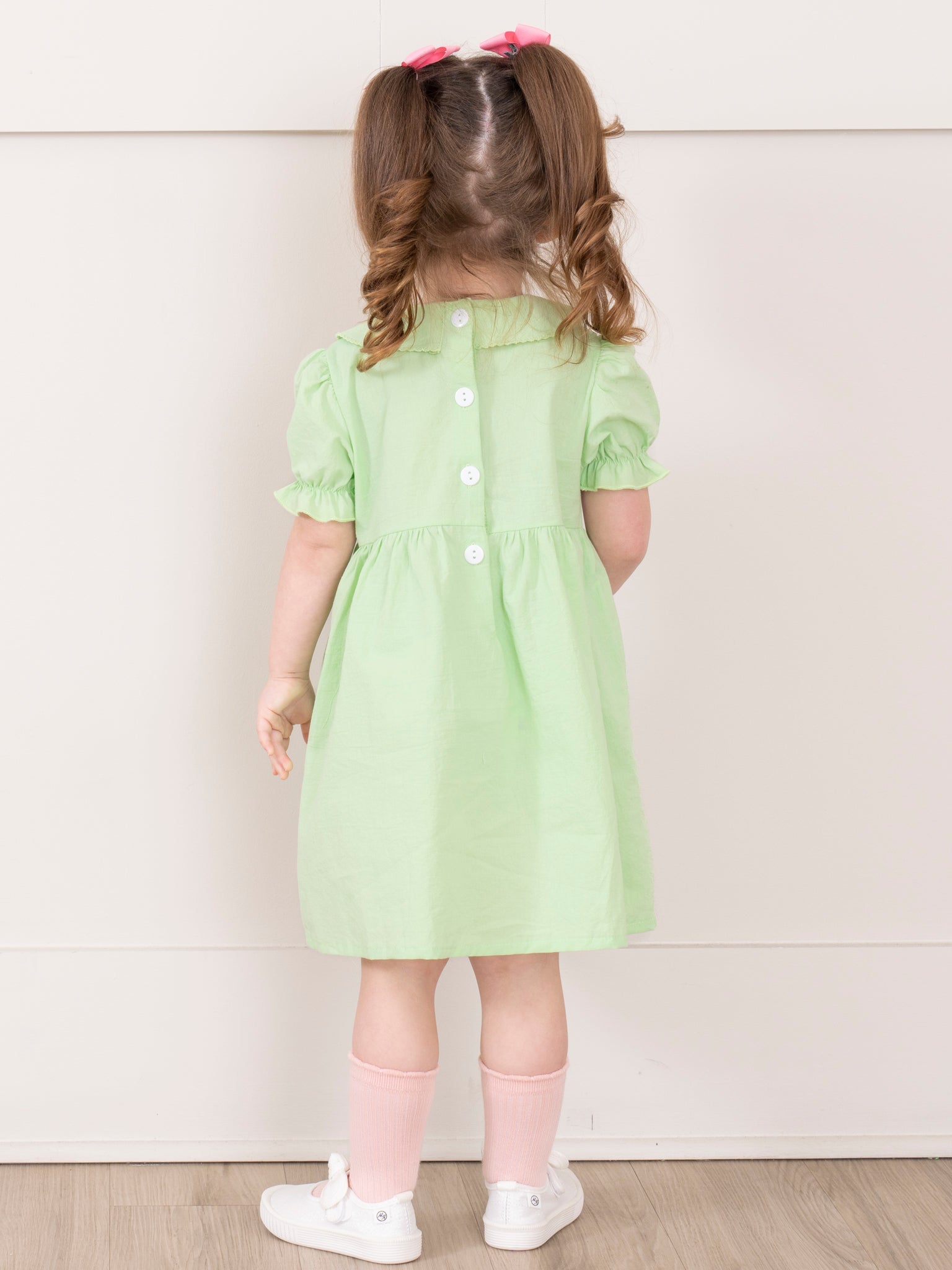 Soft Green Smocked Easter Dress - Marie Nicole Clothing Soft Green Smocked Easter Dress - Marie Nicole Clothing
