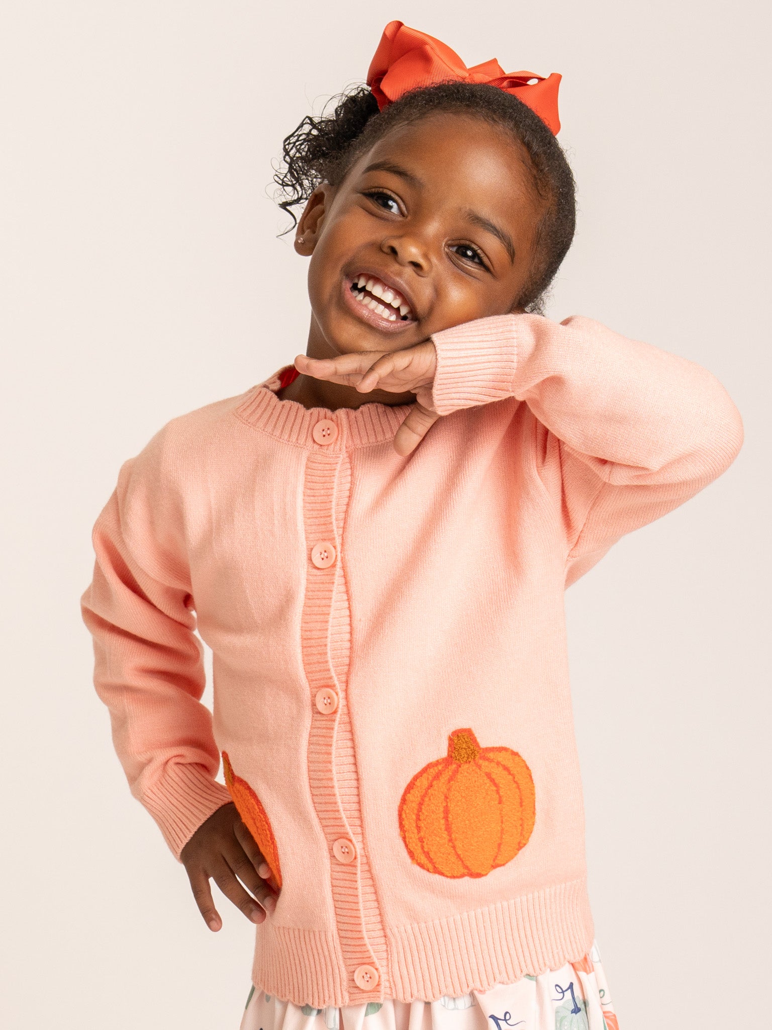 Pretty in Pumpkin Cardigan - Marie Nicole Clothing