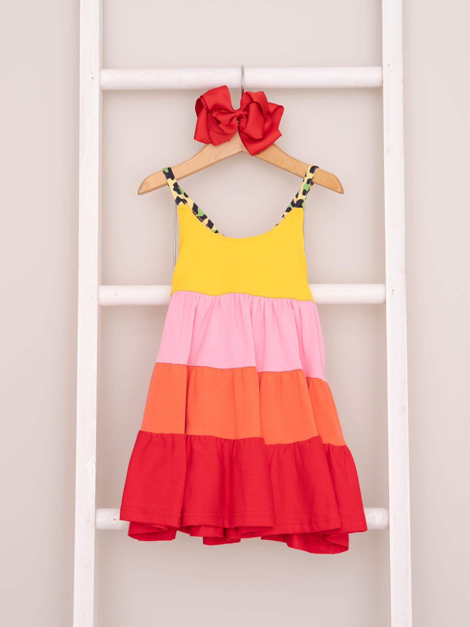 Mom & Me Tiered Color Block Dress - Marie Nicole Clothing Mom & Me Tiered Color Block Dress - Marie Nicole Clothing
