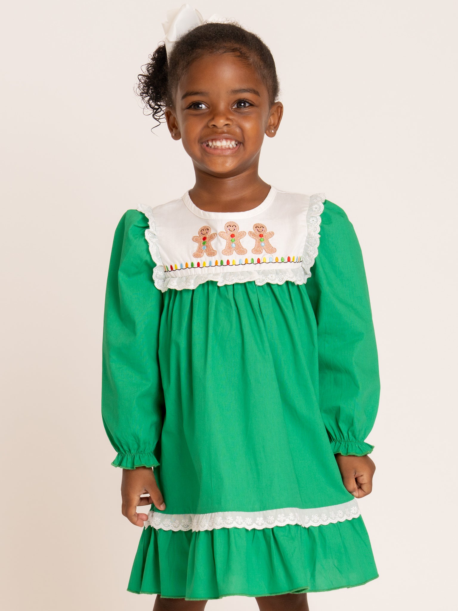 Lime & Lilac Big Sister Smocked Dress