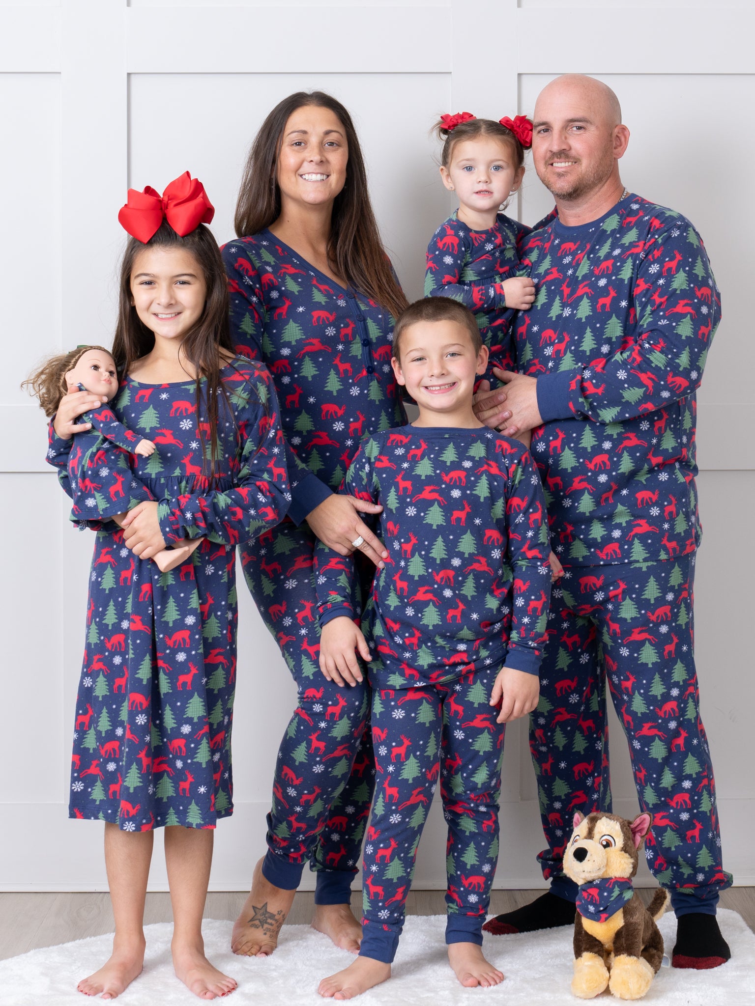Family Christmas Pajamas Set-2023 Stripe Matching Family Pajamas,Plus Size  Chri