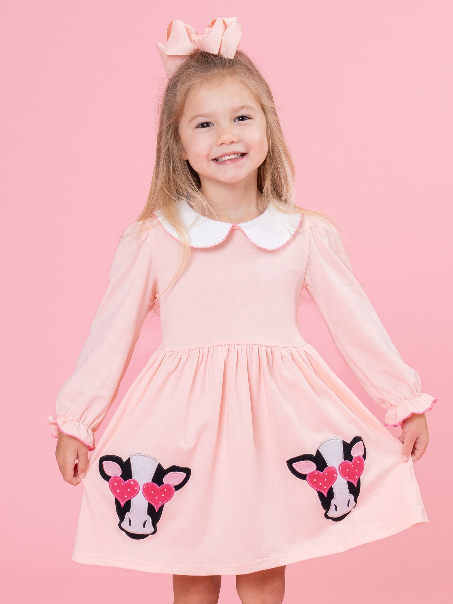 Sweetheart Cow Embroidered Dress Sweetheart Cow Embroidered Dress