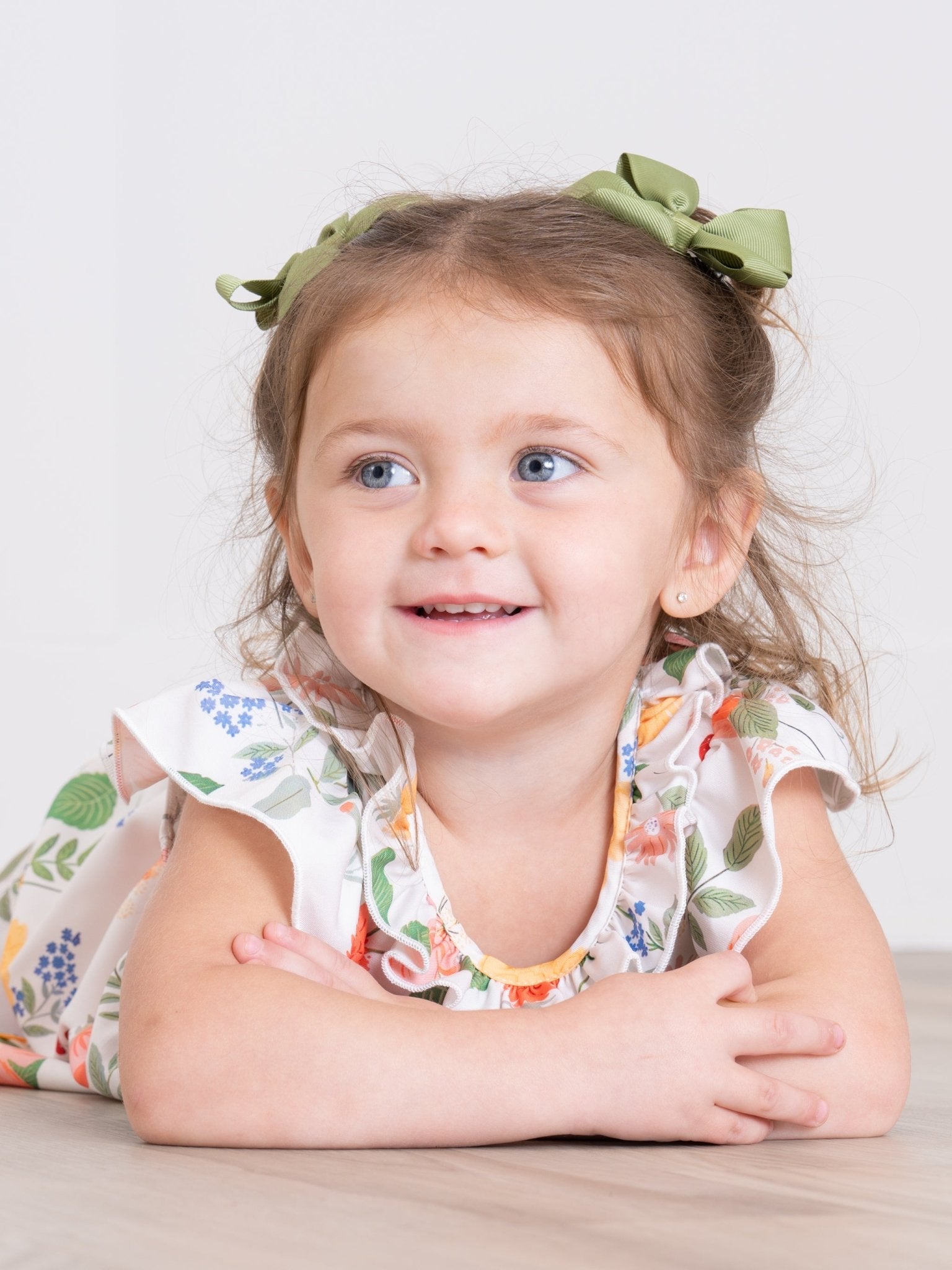 Smocked Summer Botanical Ruffle Dress - Marie Nicole Clothing