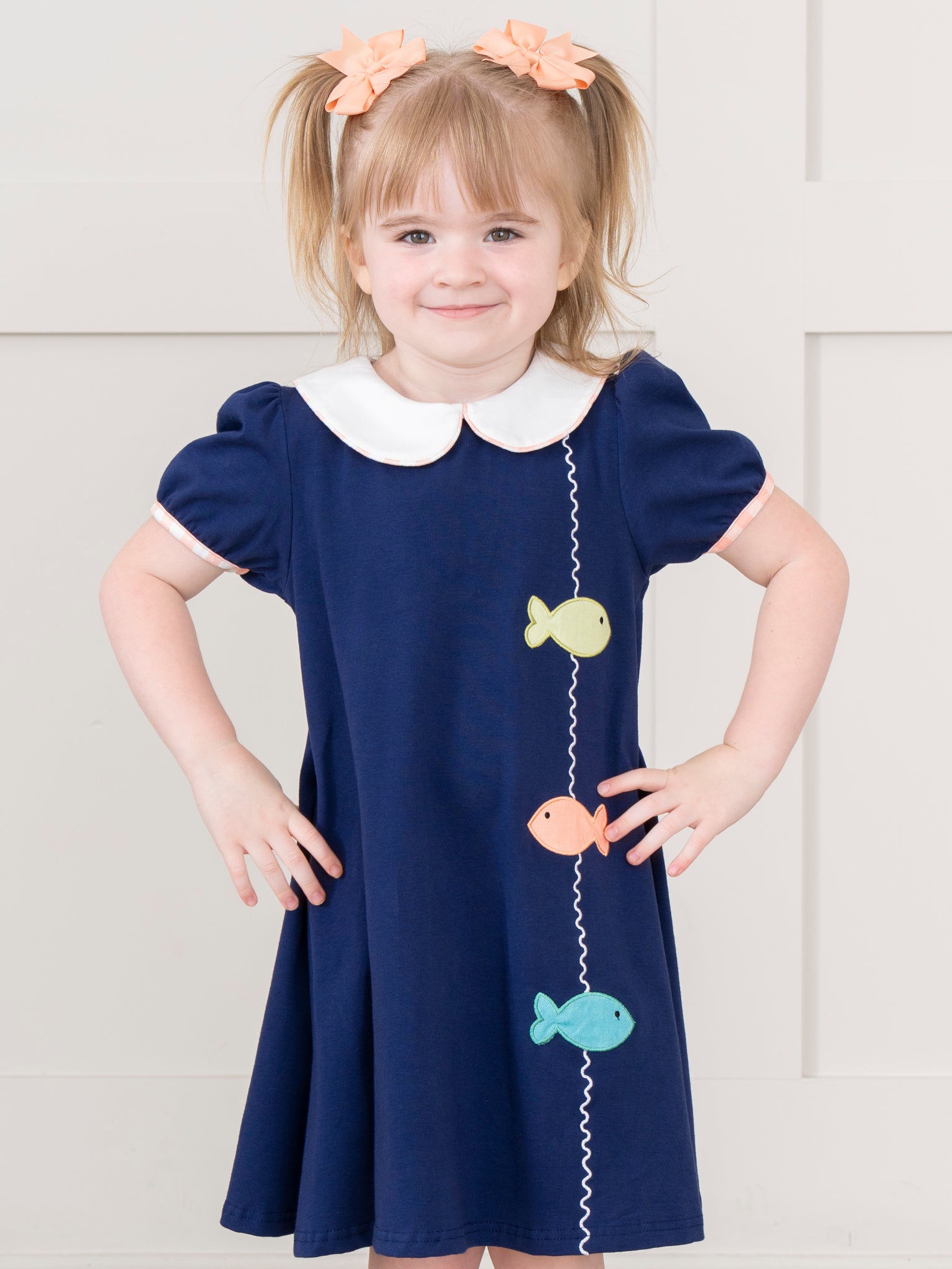 Gingham Embroidered Fish Dress Gingham Embroidered Fish Dress