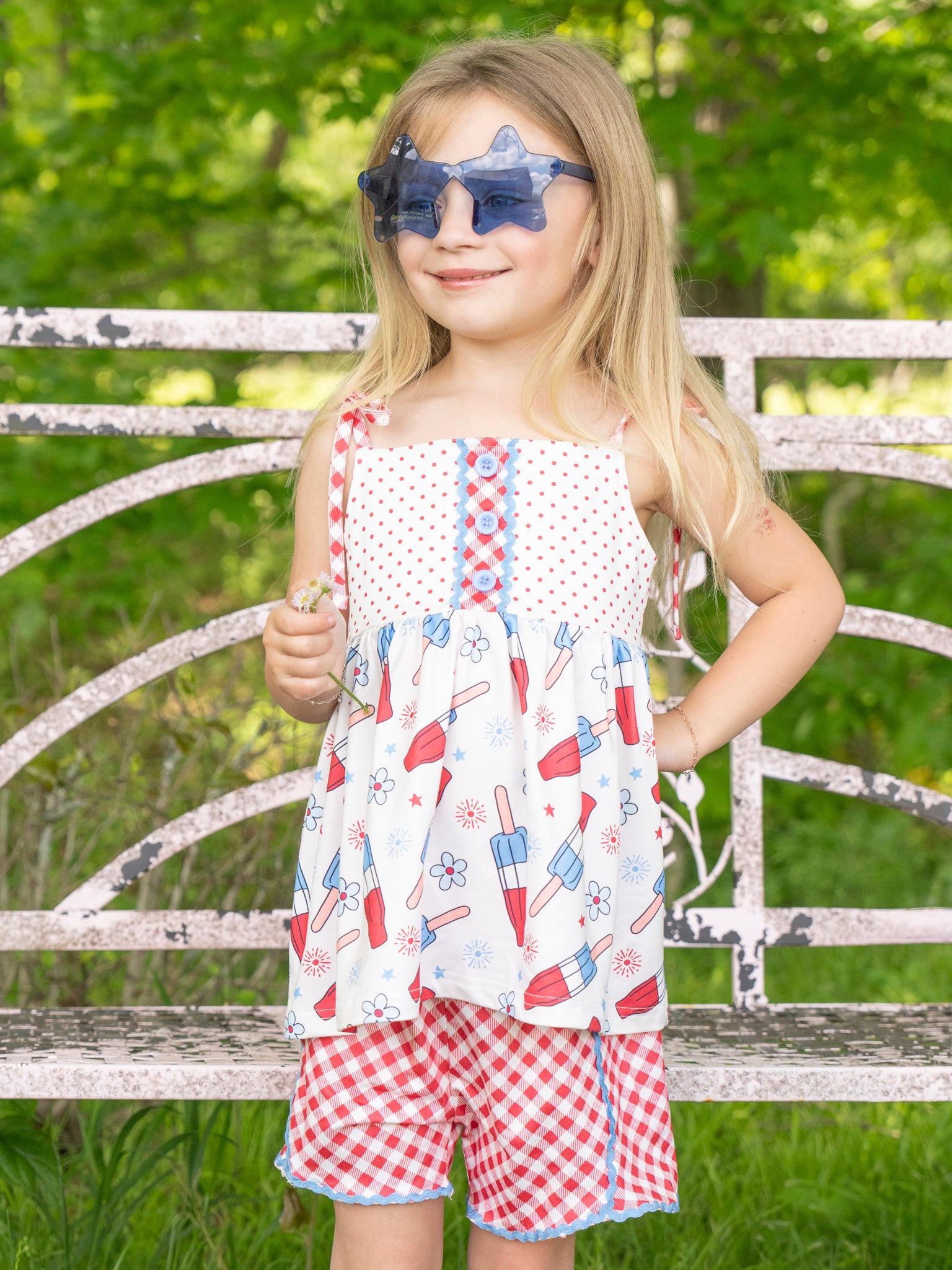 Red, White & Blue Gingham Popsicle Outfit
