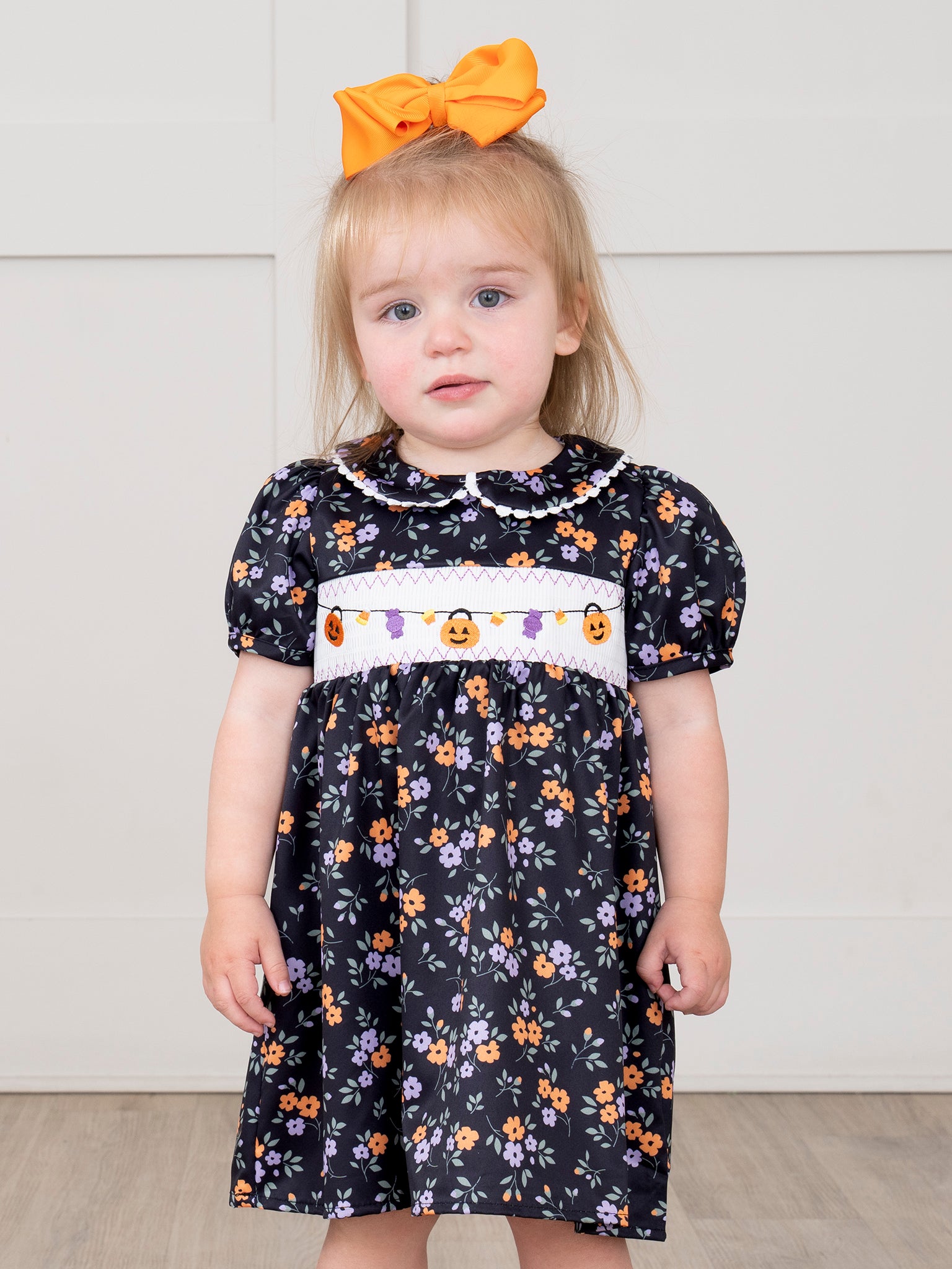 Spooky Season Smocked Dress- Ditsy Floral