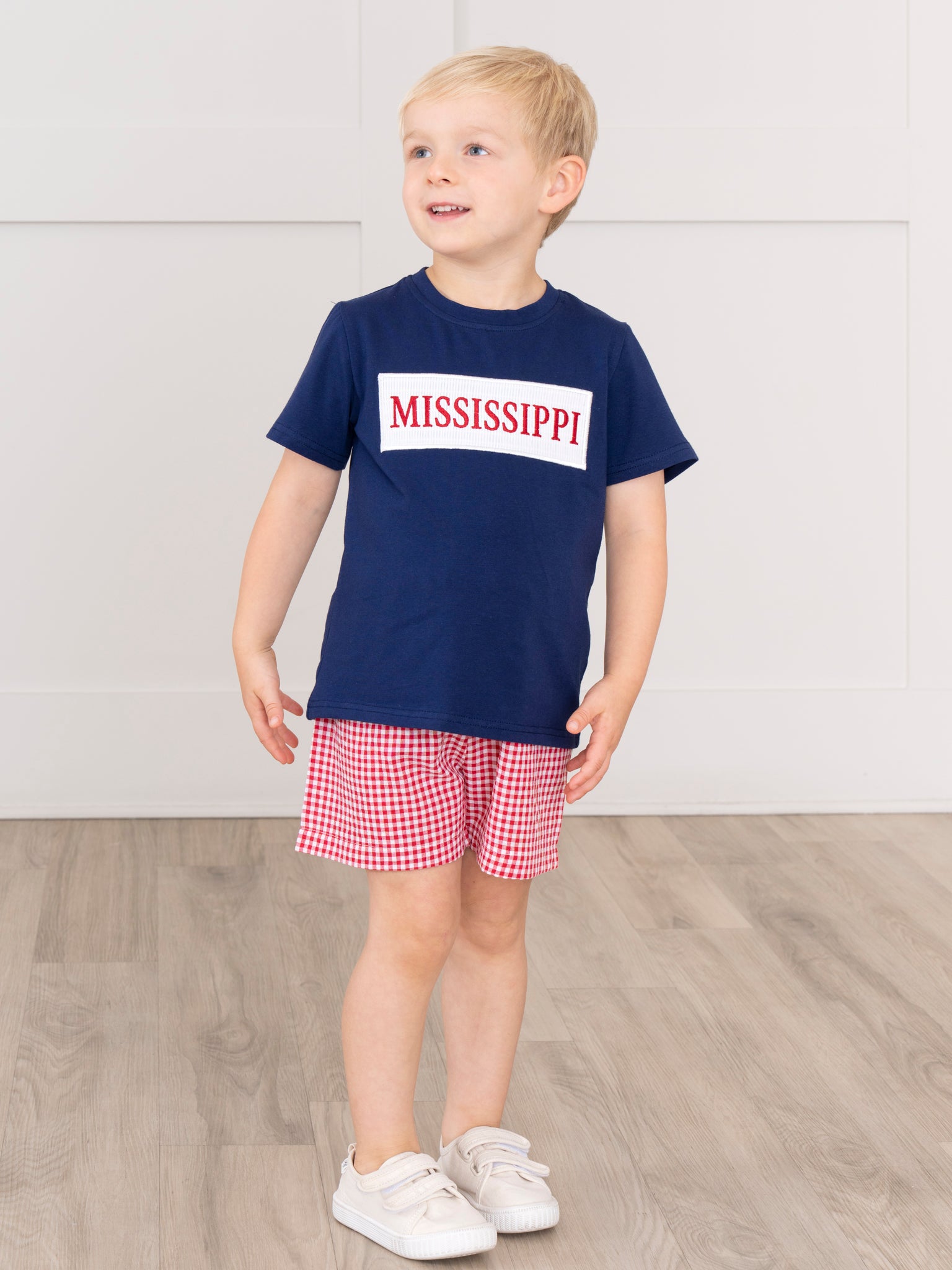 Mississippi Smocked Gingham Outfit - Marie Nicole Clothing