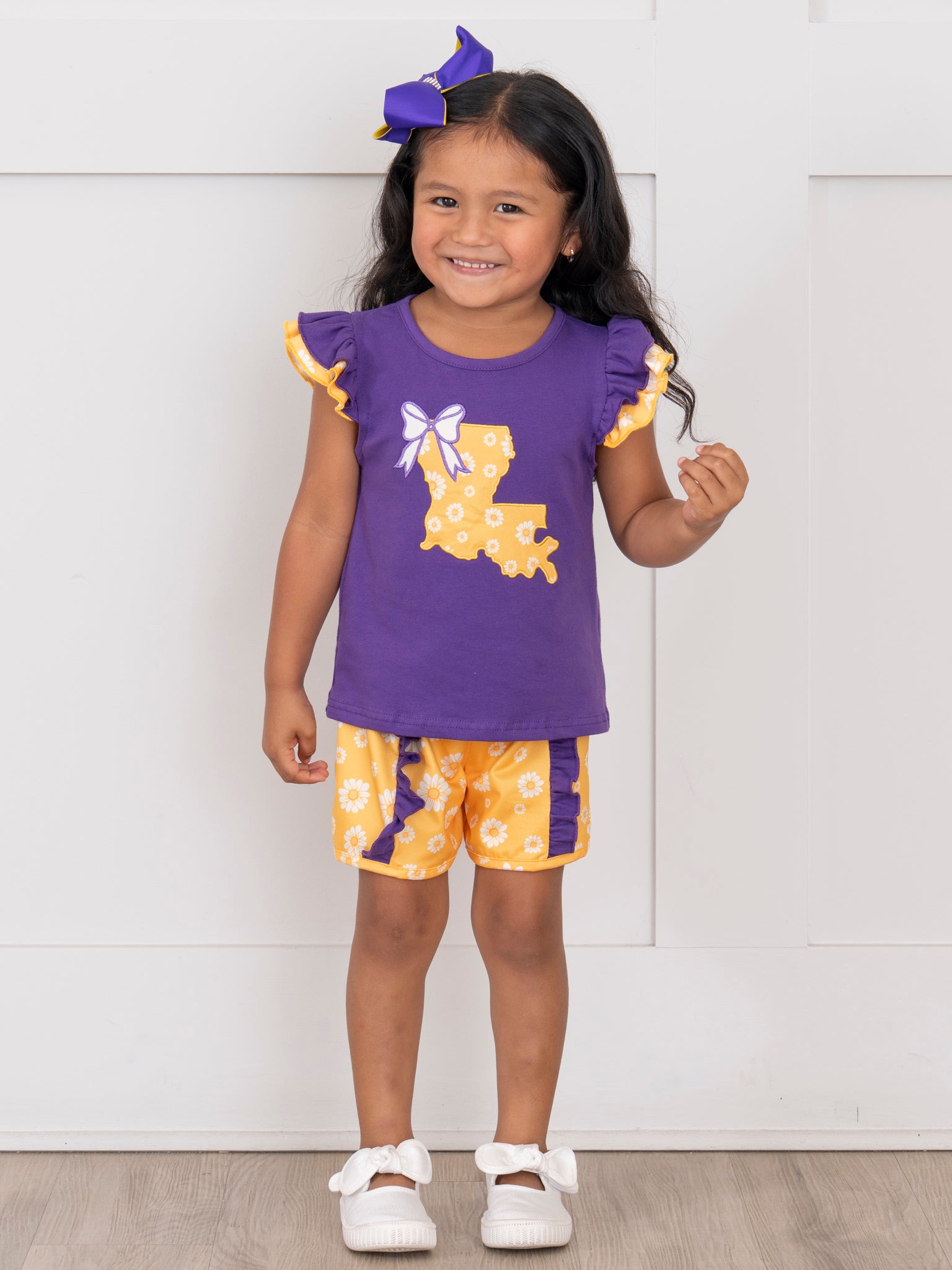 Louisiana Embroidered Floral Ruffle Outfit - Marie Nicole Clothing