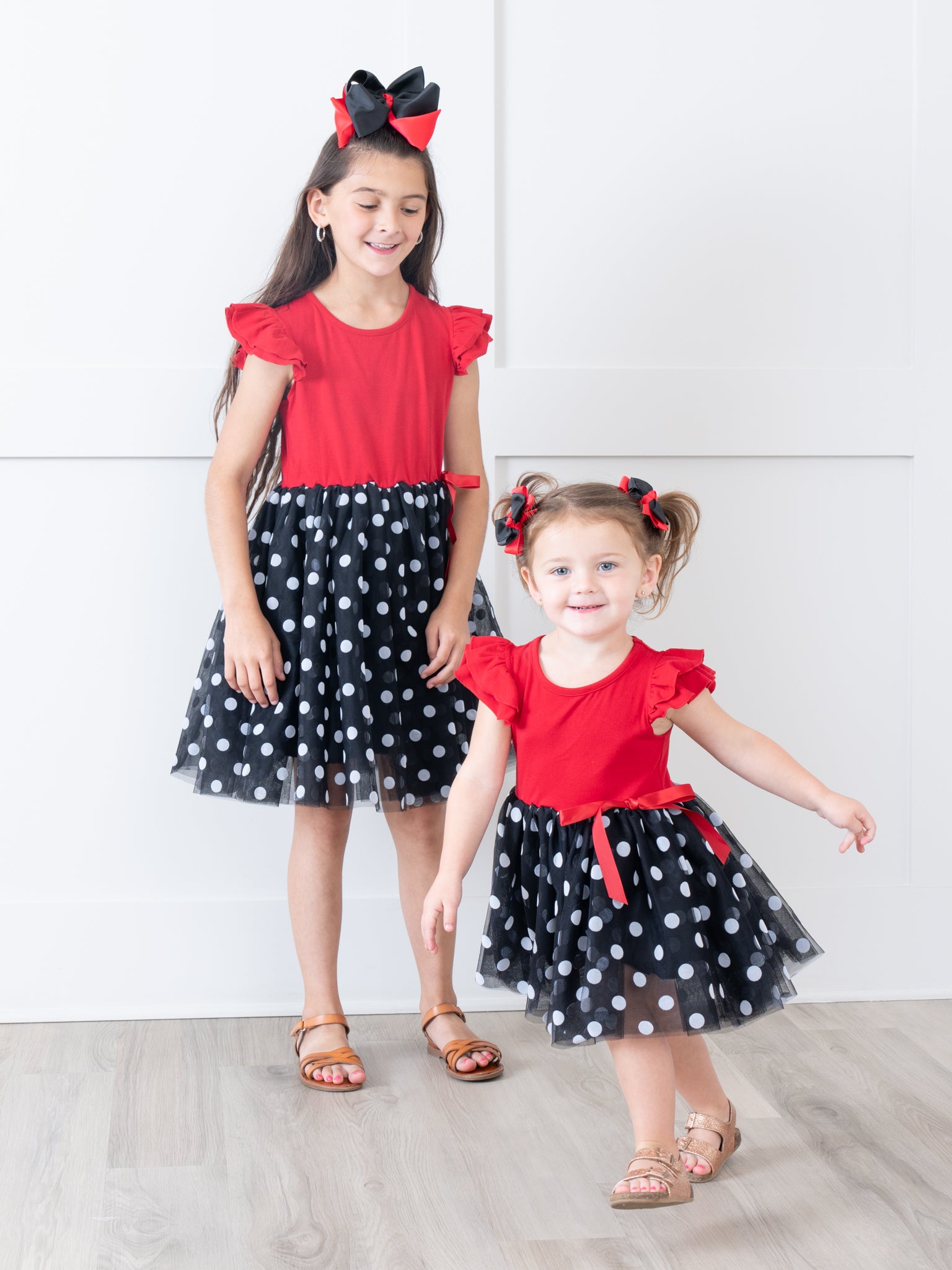 Red & Black Polka Dot Tulle Dress