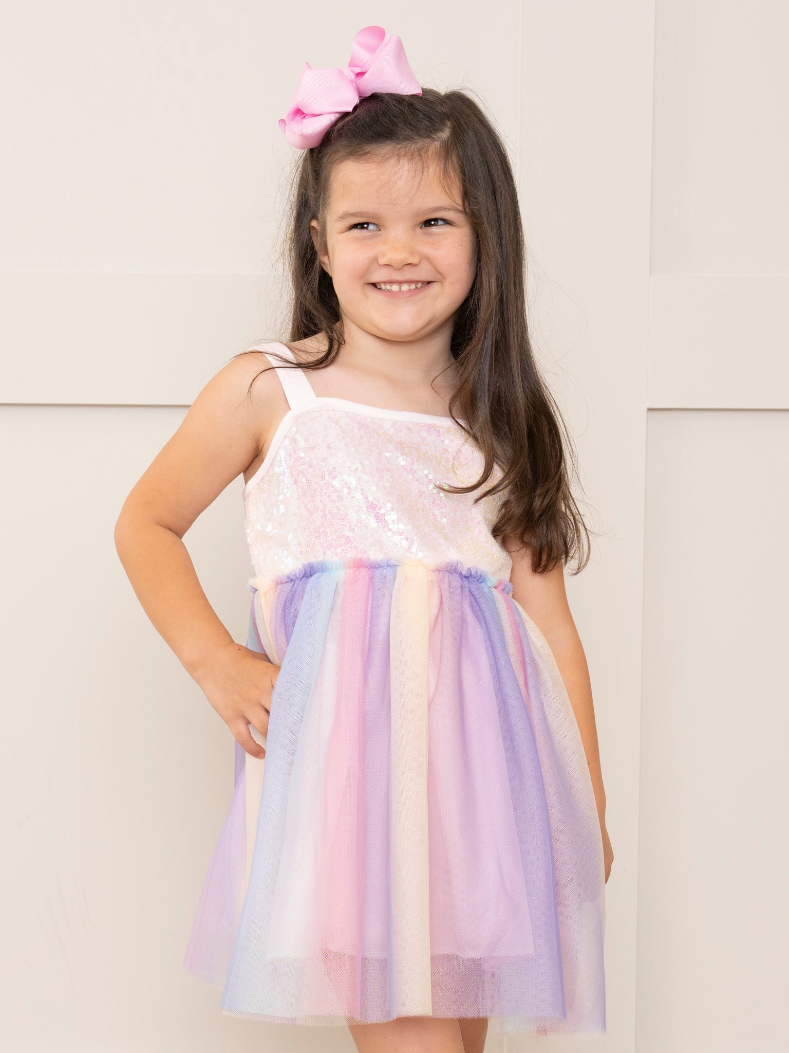 Purple Rainbow Tulle Dress Purple Rainbow Tulle Dress