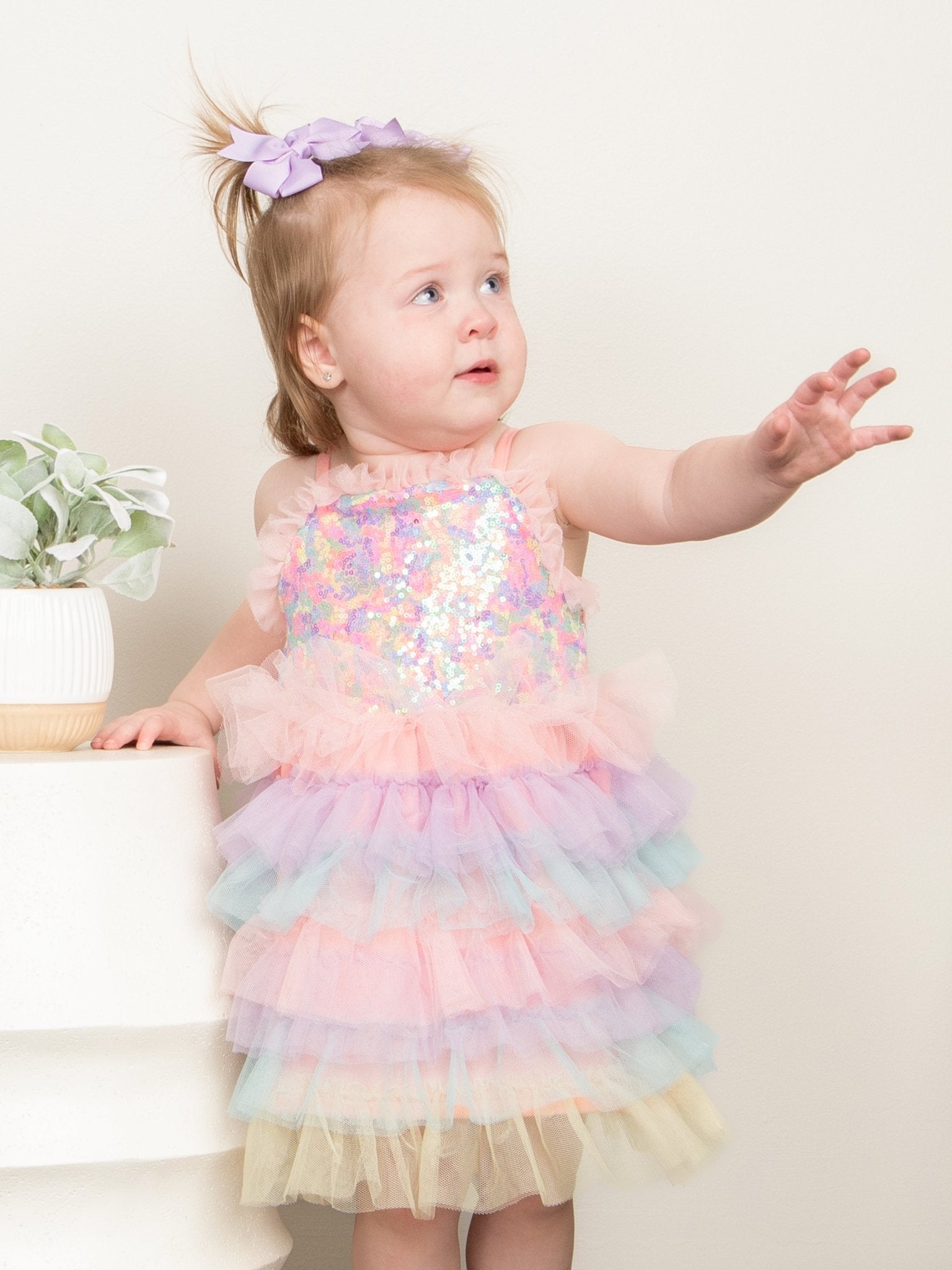 tiered rainbow sequin dress Rainbow Sequin Tiered Dress Maisonette