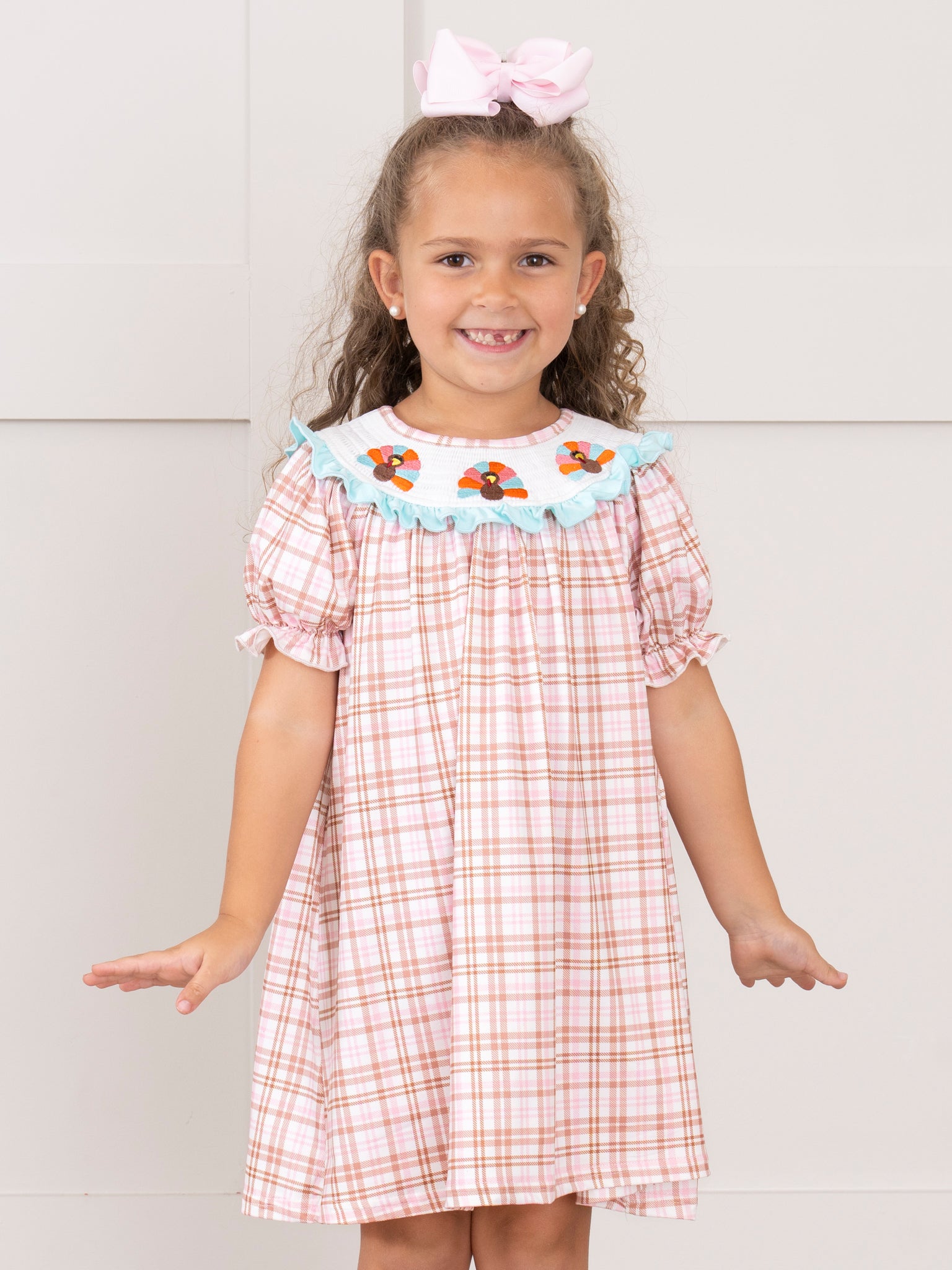 Turkey Trot Smocked Dress