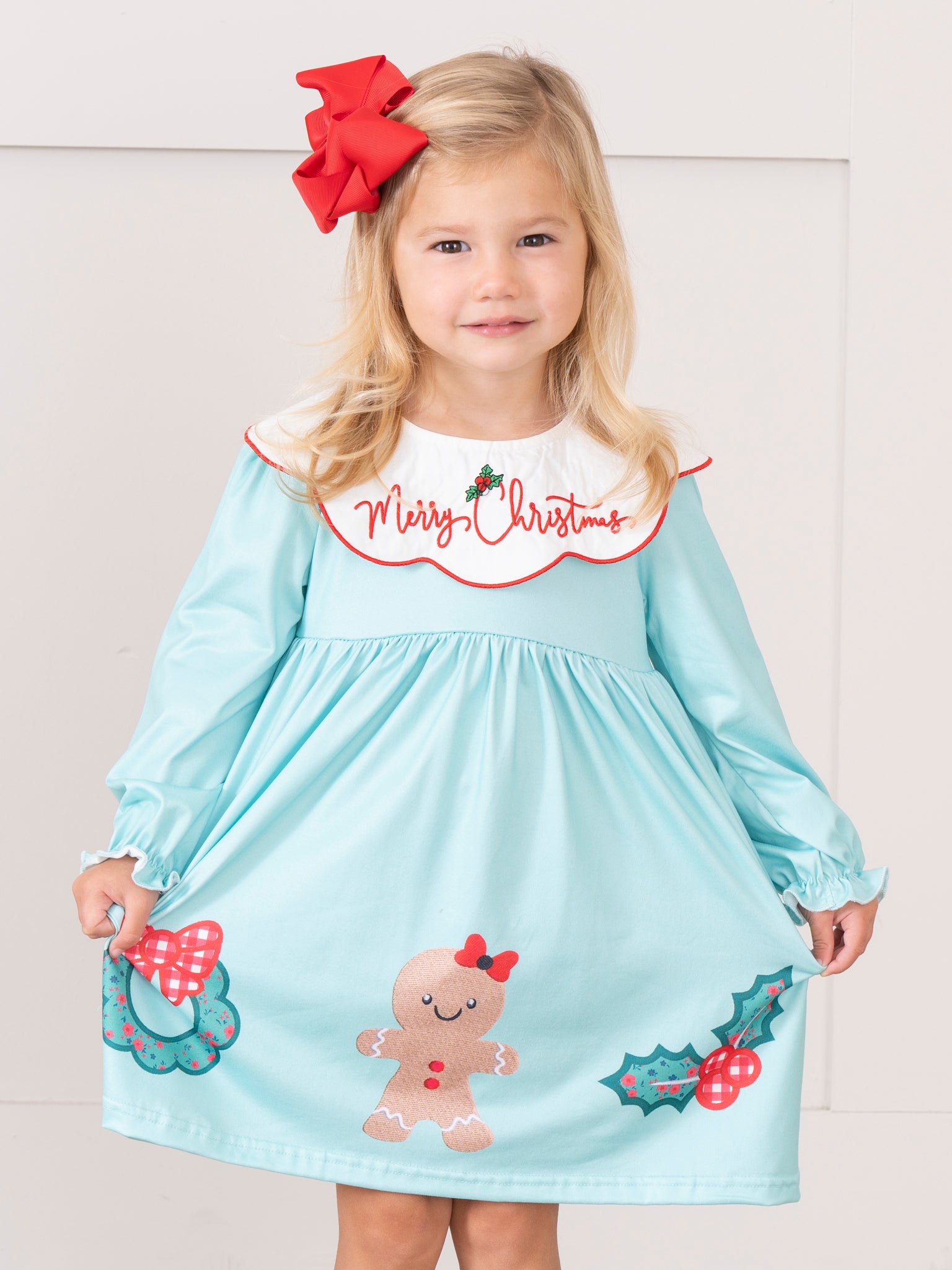 Teal & Red Gingham