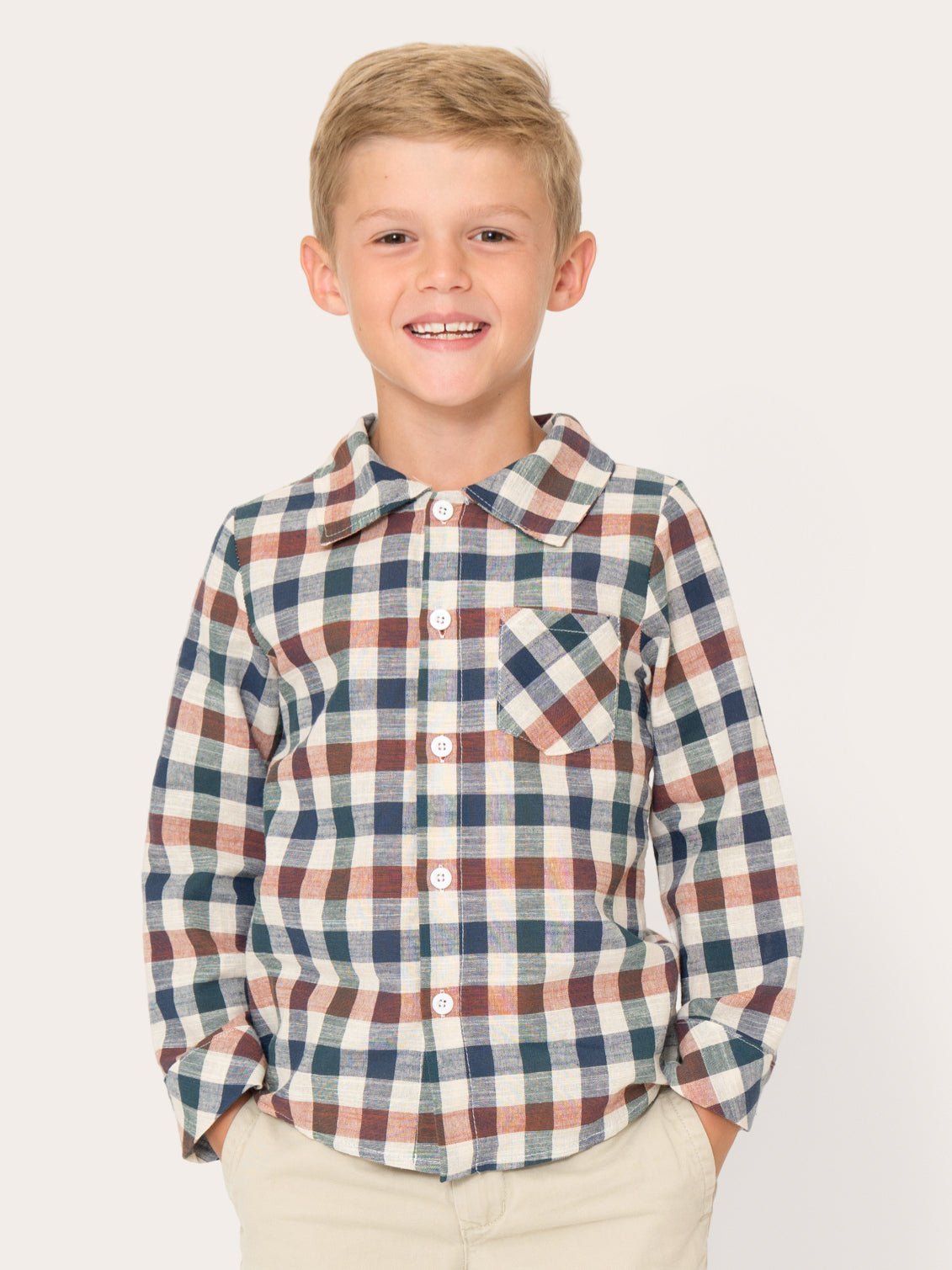 Fall Vintage Plaid Button Up - Marie Nicole Clothing