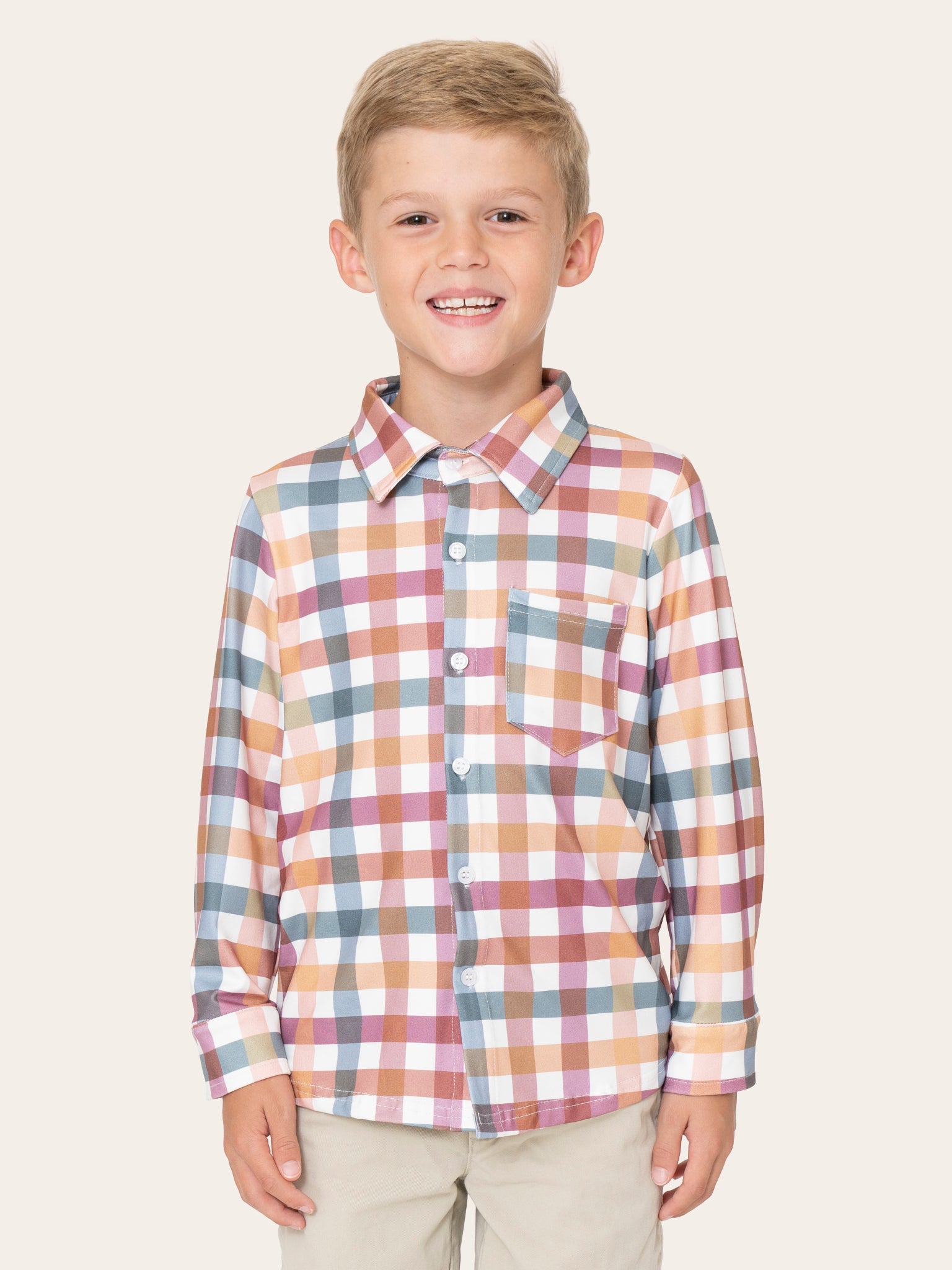 Cranberry Vintage Plaid Button Up Shirt - Marie Nicole Clothing