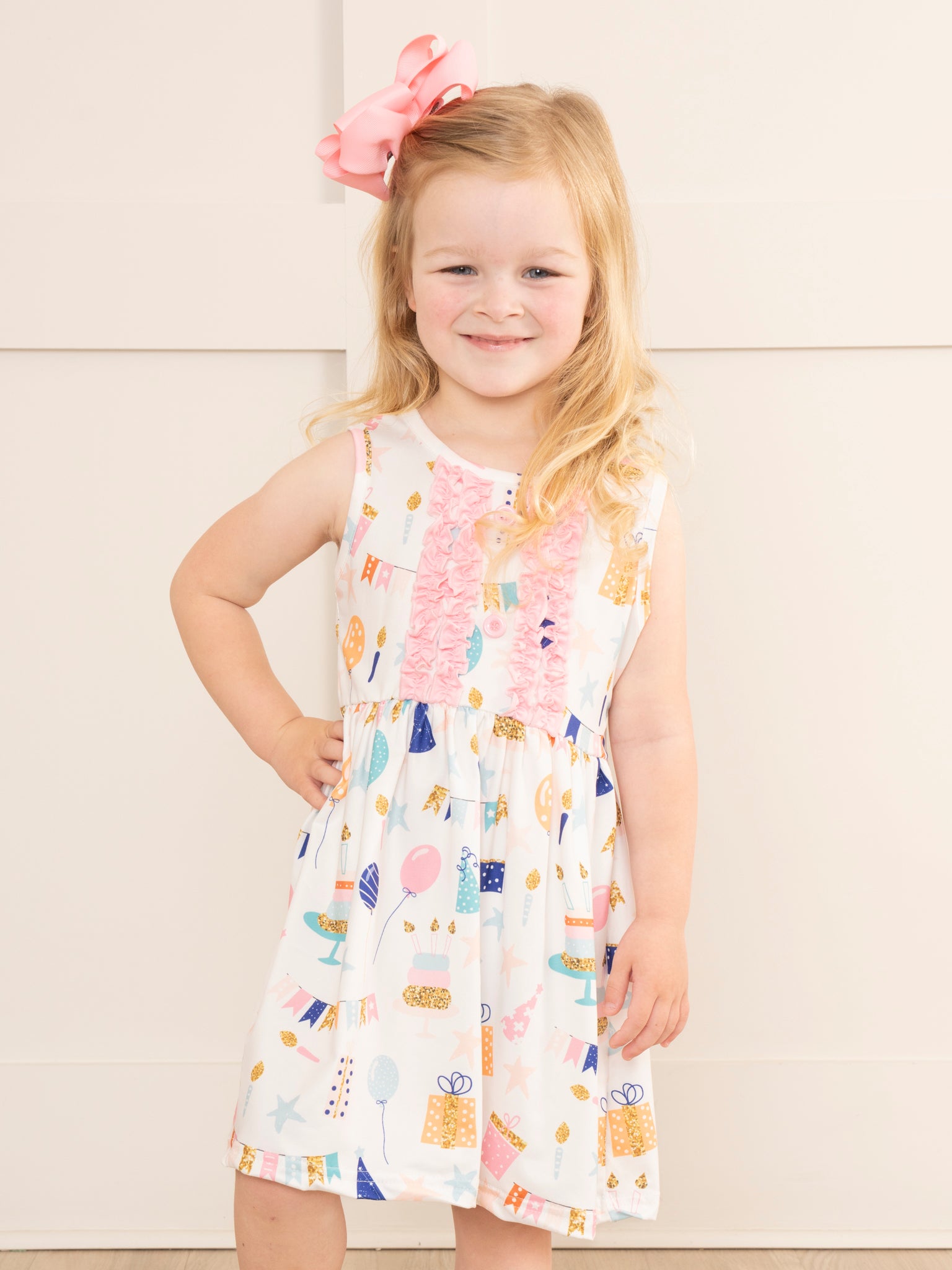 Birthday Party Ruffle Dress - Marie Nicole Clothing