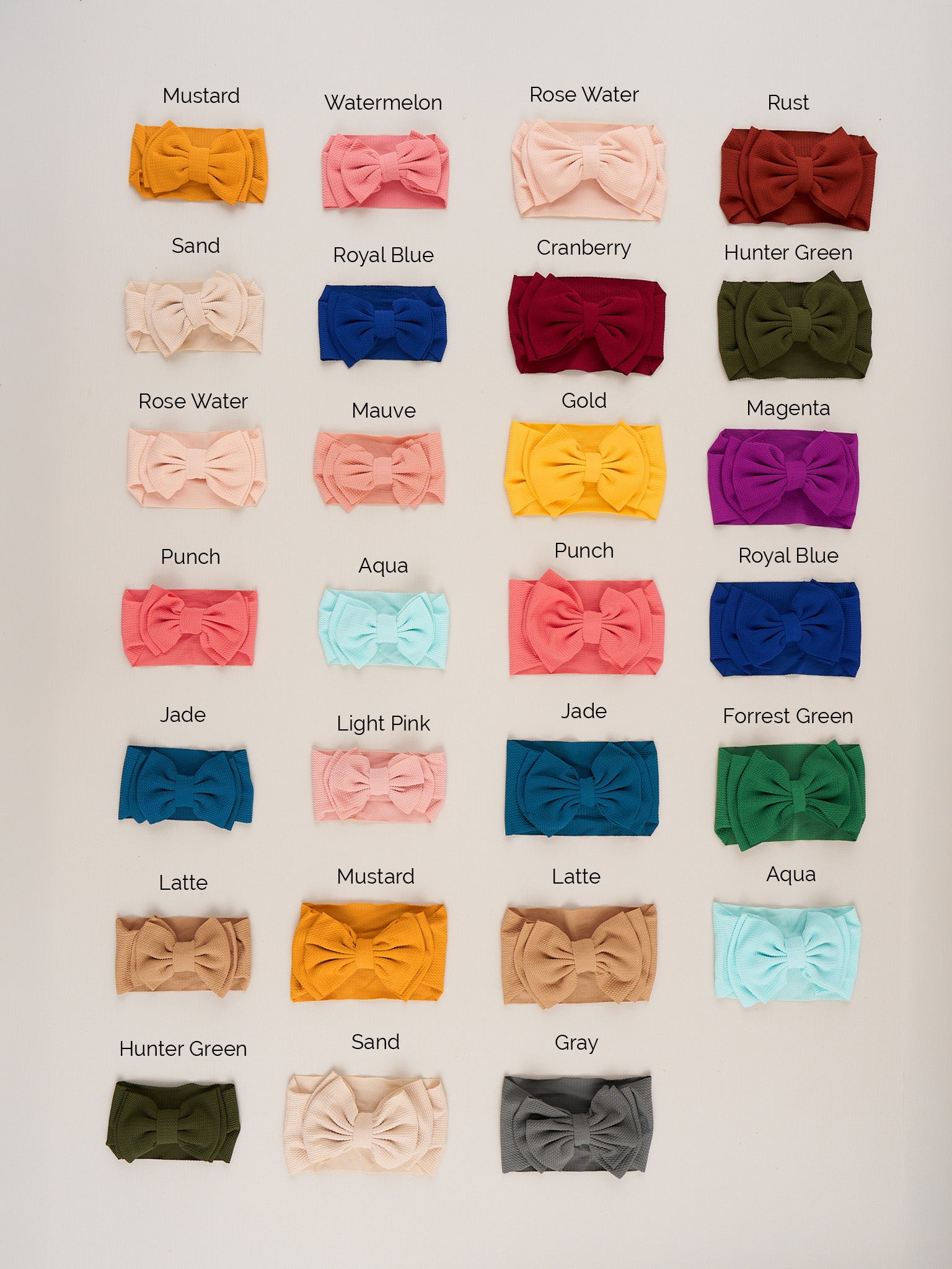 Double Layer Waffle Bow Headwrap - 27 Colors Available - Marie Nicole Clothing
