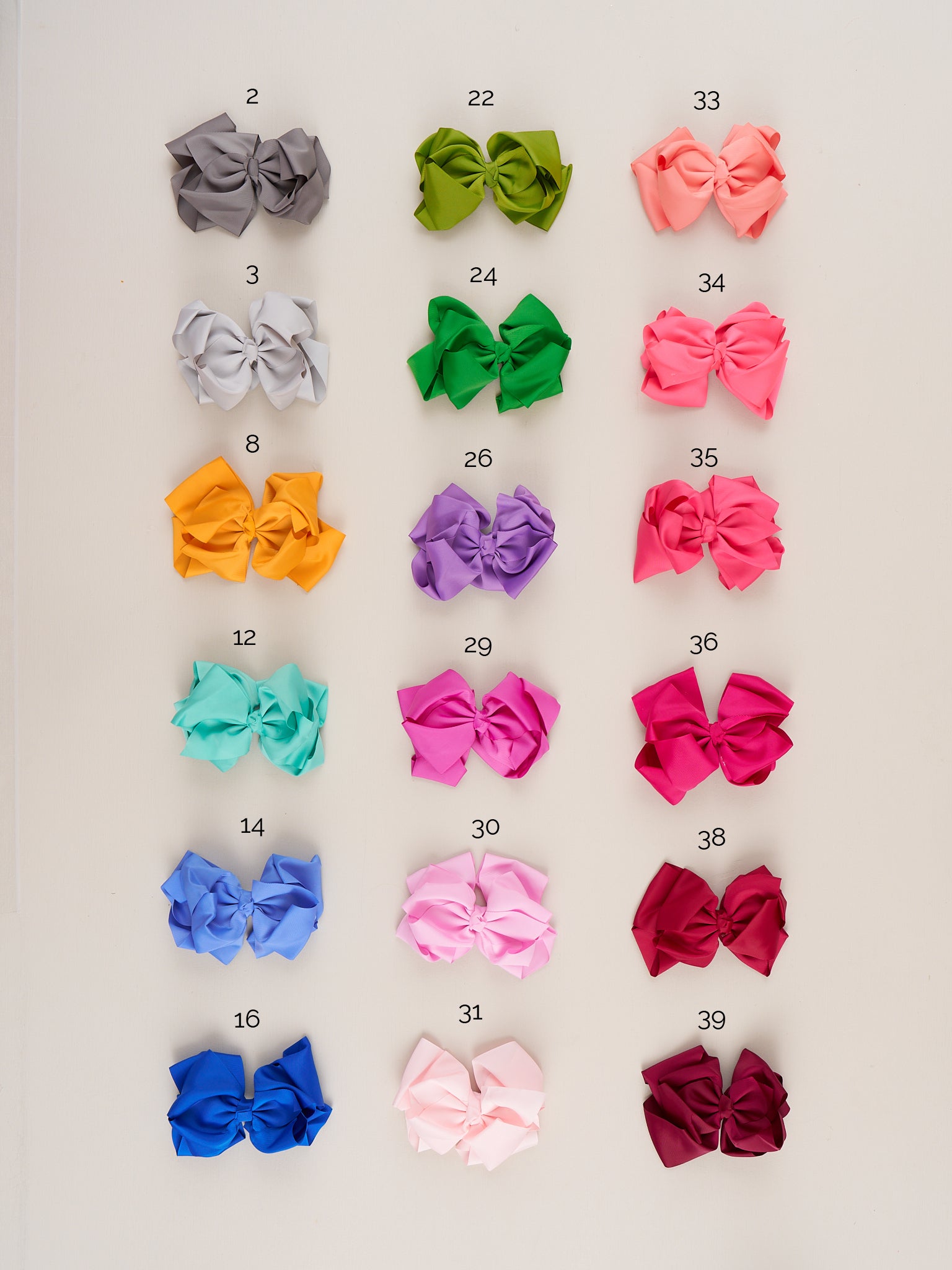 Double Layer Bows 6.5 Inch - 40 Colors Available - Marie Nicole Clothing