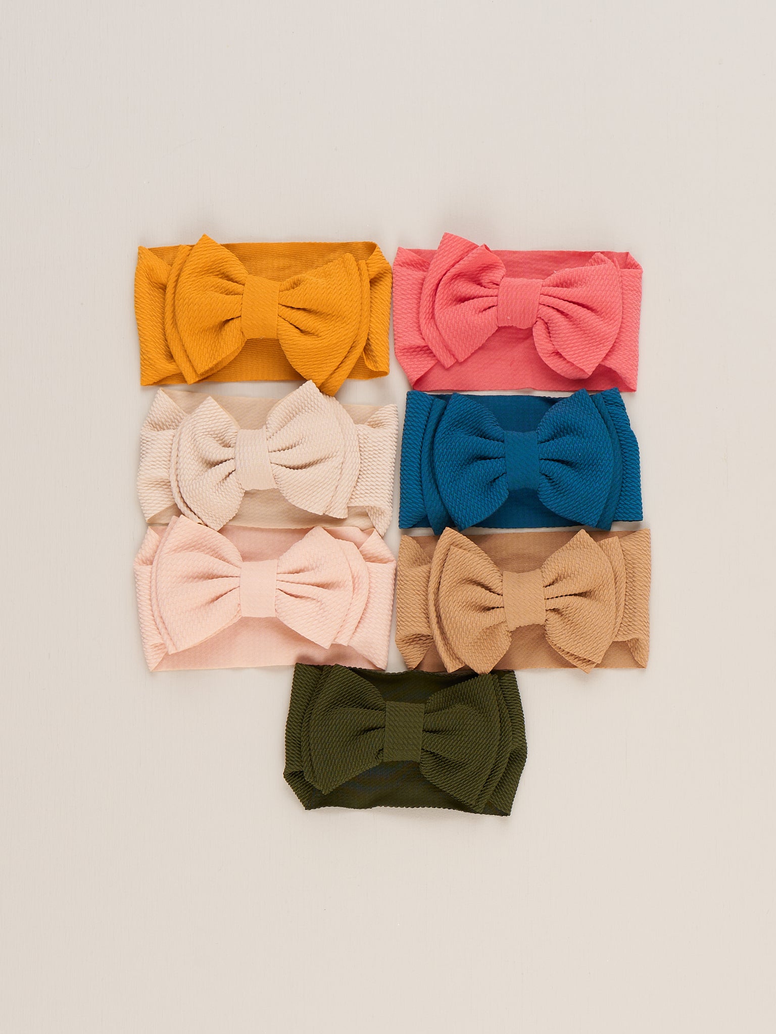 Double Layer Waffle Bow Headwrap - 32 Colors Available - Marie Nicole Clothing