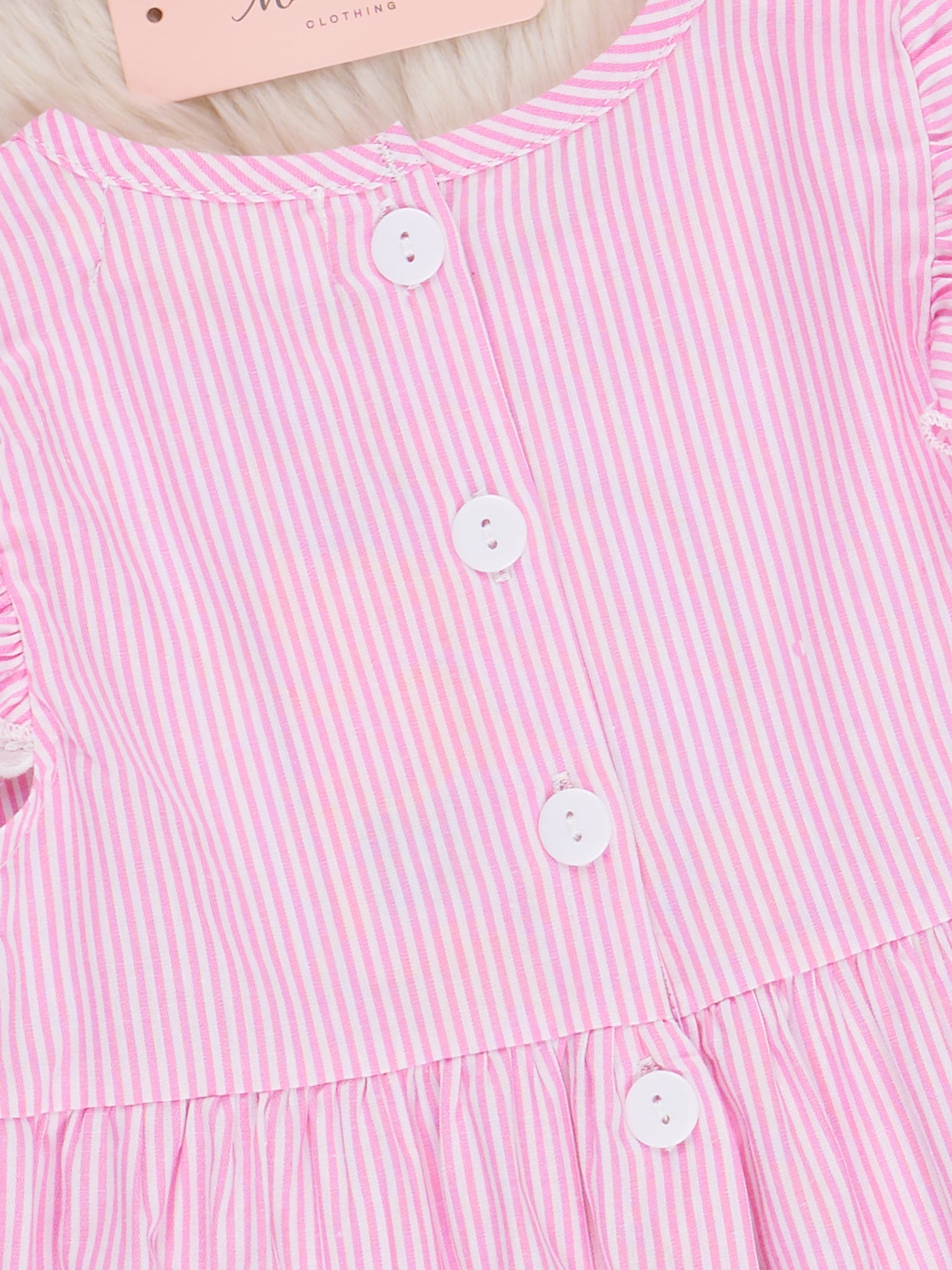 pink apple dresses Embroidered Apple 100% Cotton Dress L(4yrs)