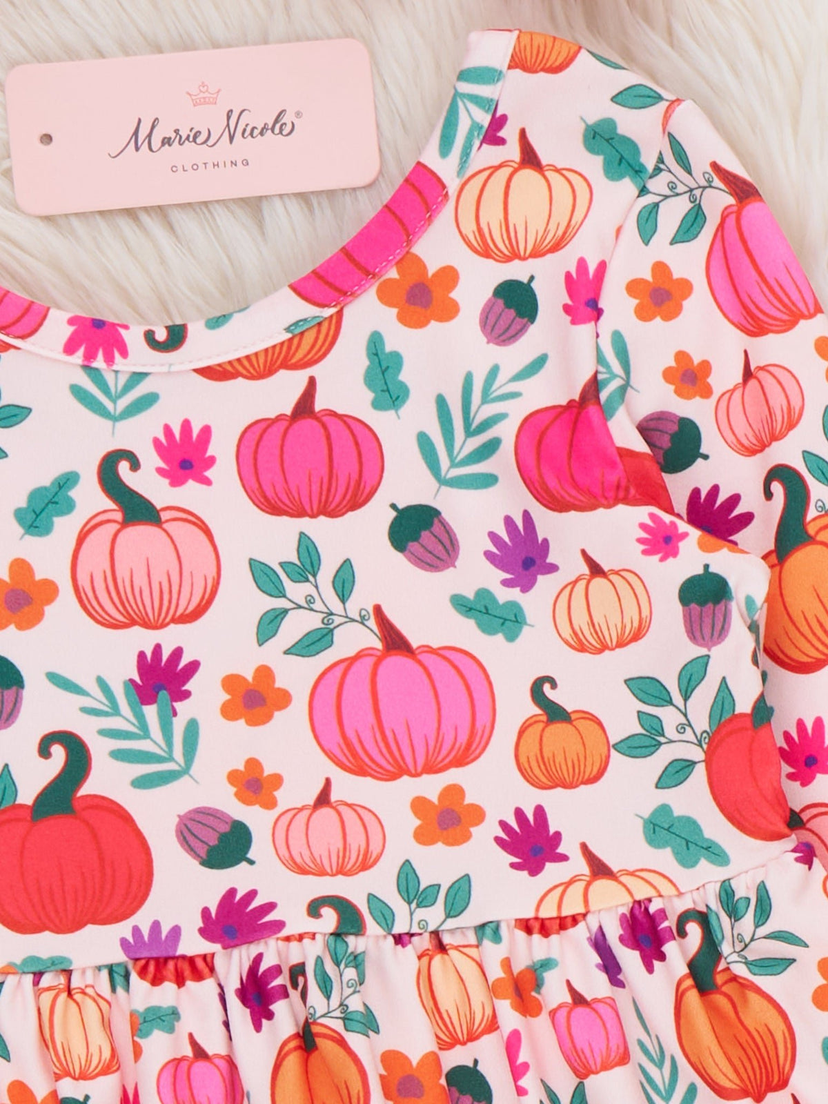 Pumpkin Meadow Pocket Dress - Marie Nicole Clothing