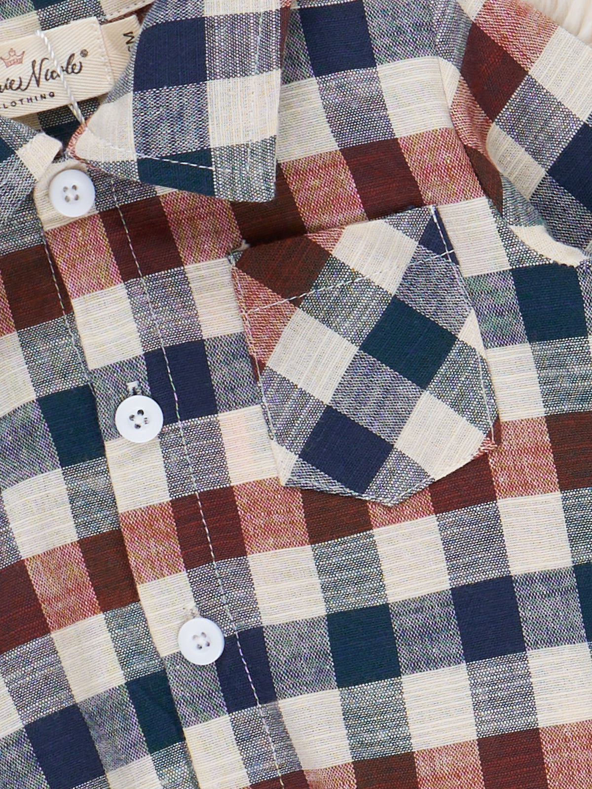Fall Vintage Plaid Button Up Bubble Romper - Marie Nicole Clothing