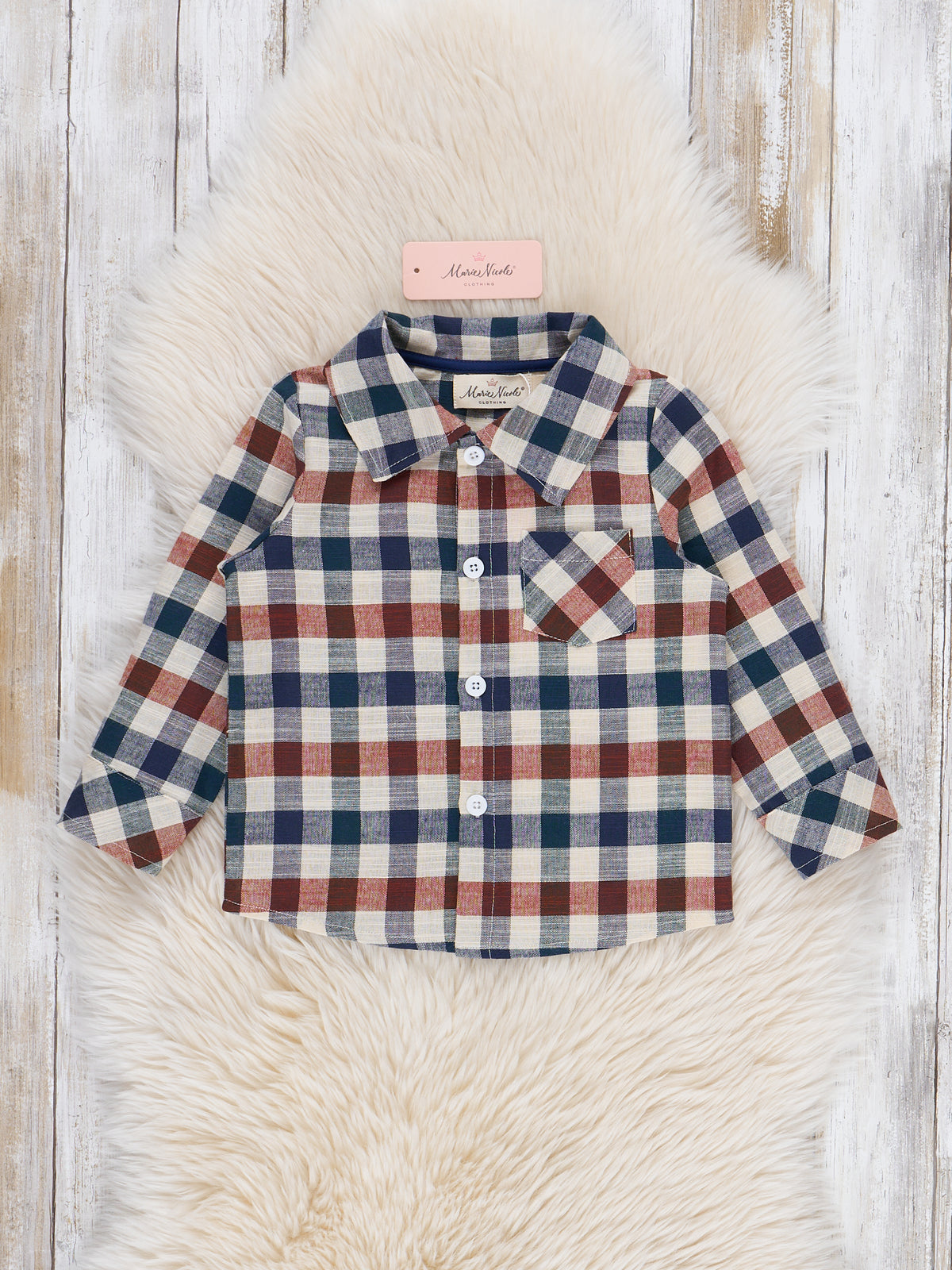 Fall Vintage Plaid Button Up - Marie Nicole Clothing