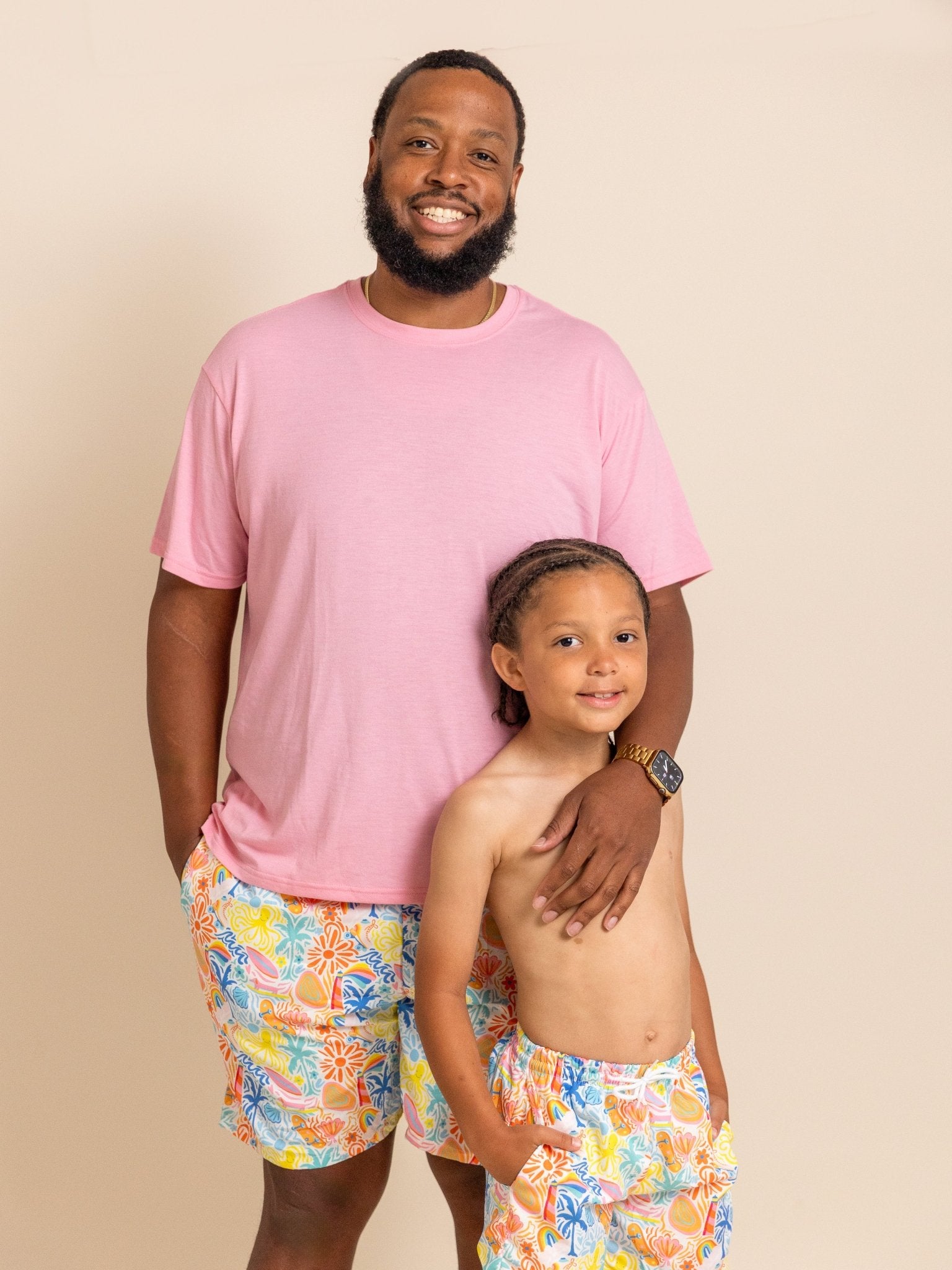 Family Tropical Beach Trunk - Dad - Marie Nicole Clothing