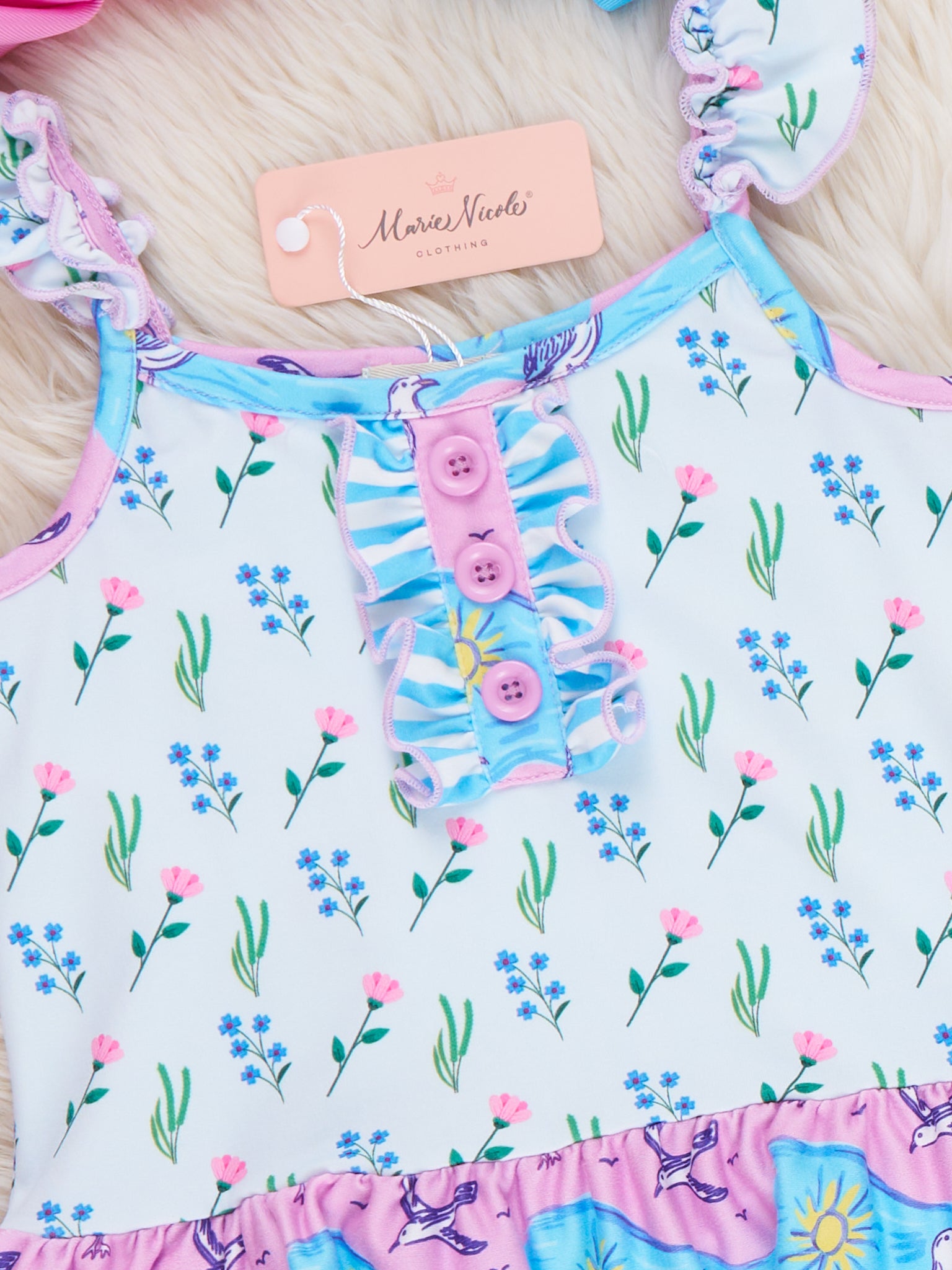 Flower Garden Ruffle Outfit - Marie Nicole Clothing