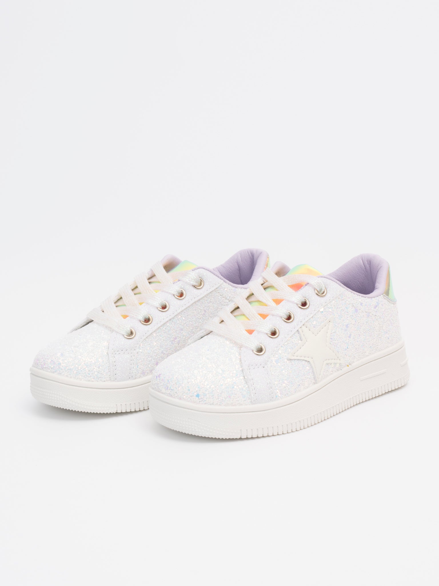 Girls' Sparkle Star Sneaker - Unicorn Glitter - Marie Nicole Clothing