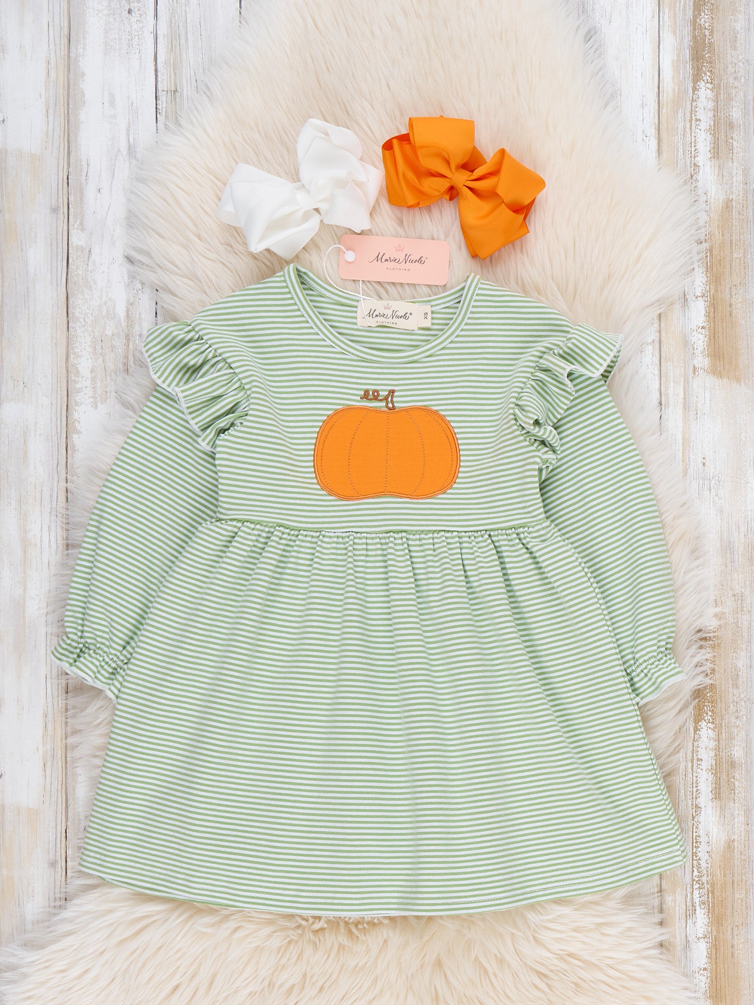 Harvest Pumpkin Ruffle Dress