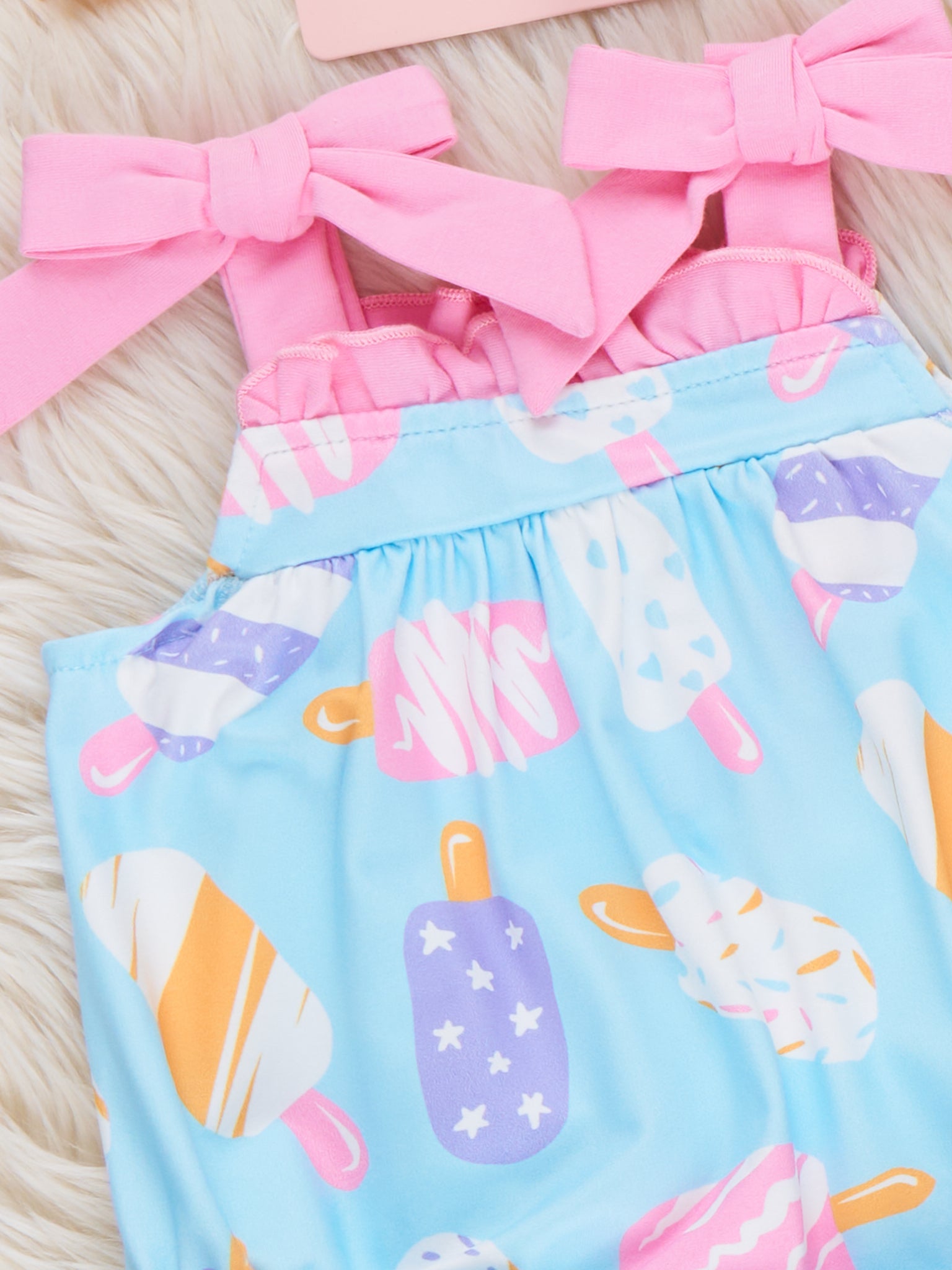 Ice Cream Party Bubble Romper - Marie Nicole Clothing
