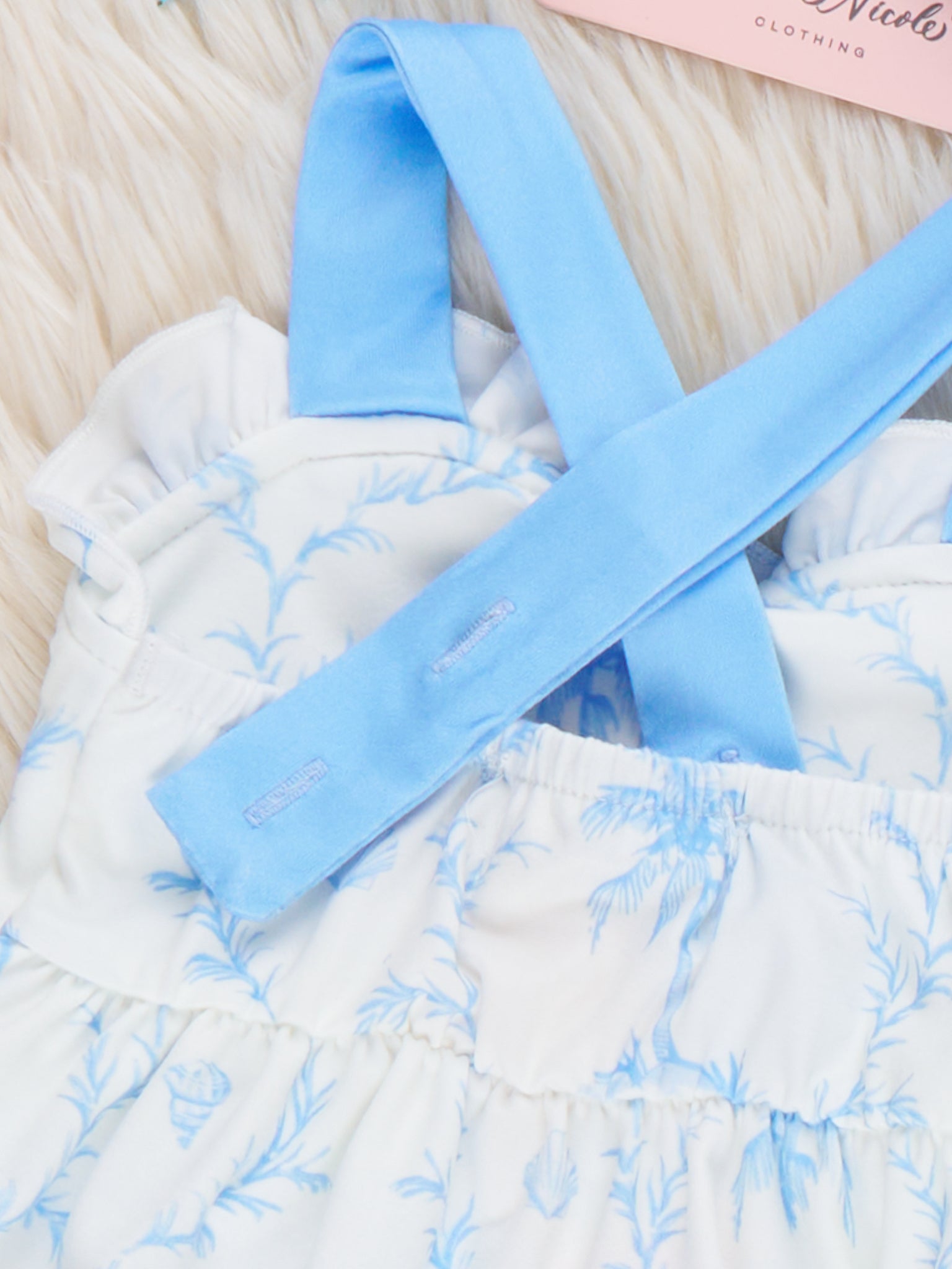 Island Breeze Palm Bubble Romper - Marie Nicole Clothing