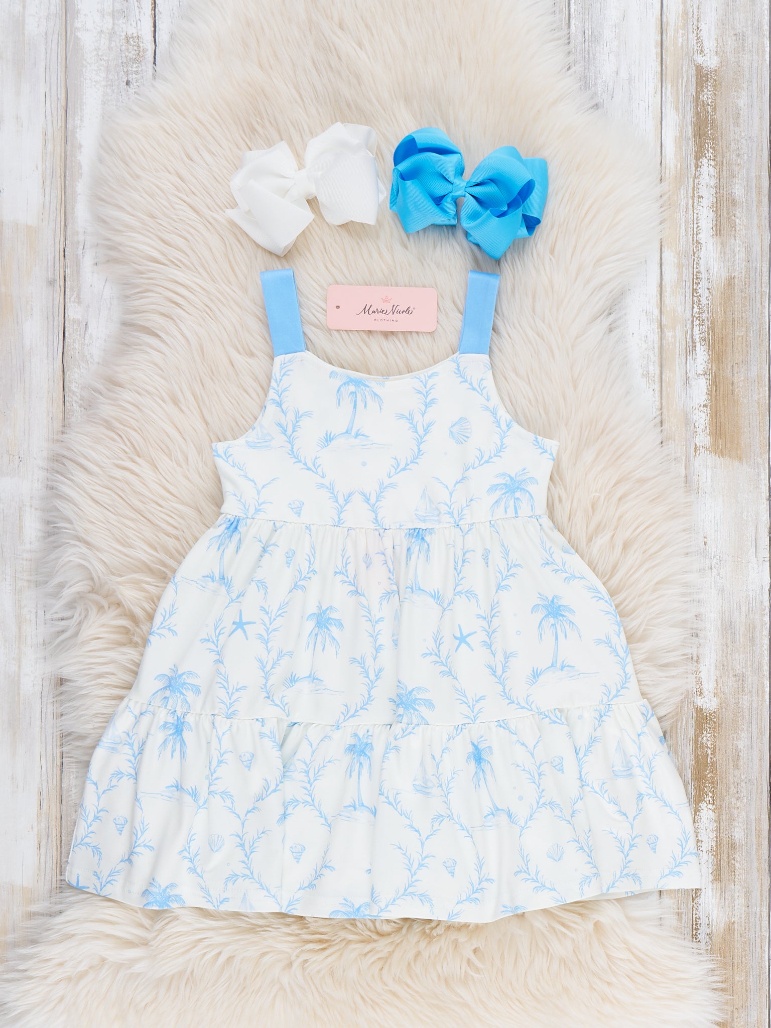 Island Breeze Palm Dress - Marie Nicole Clothing