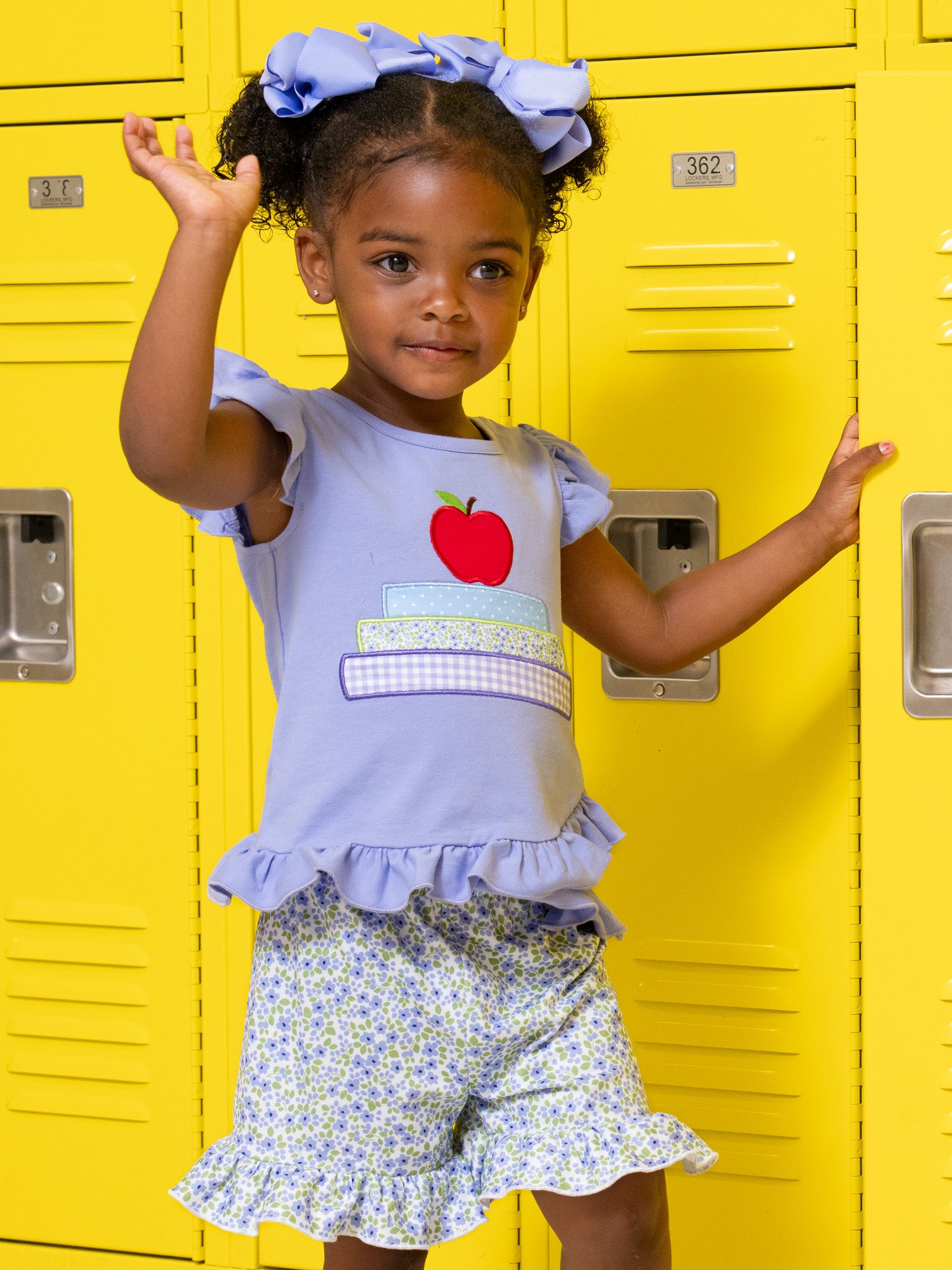 Apple Blossom Embroidered Ruffle Outfit - Marie Nicole Clothing